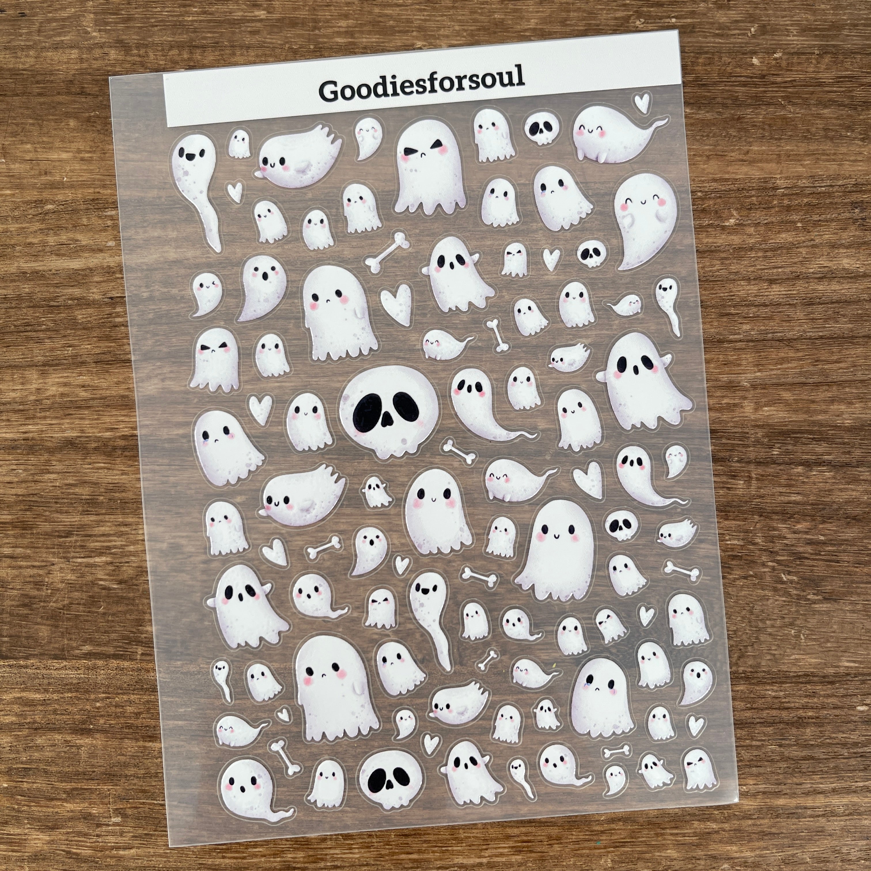 3D Cute ghost PET Sticker 1 Pcs