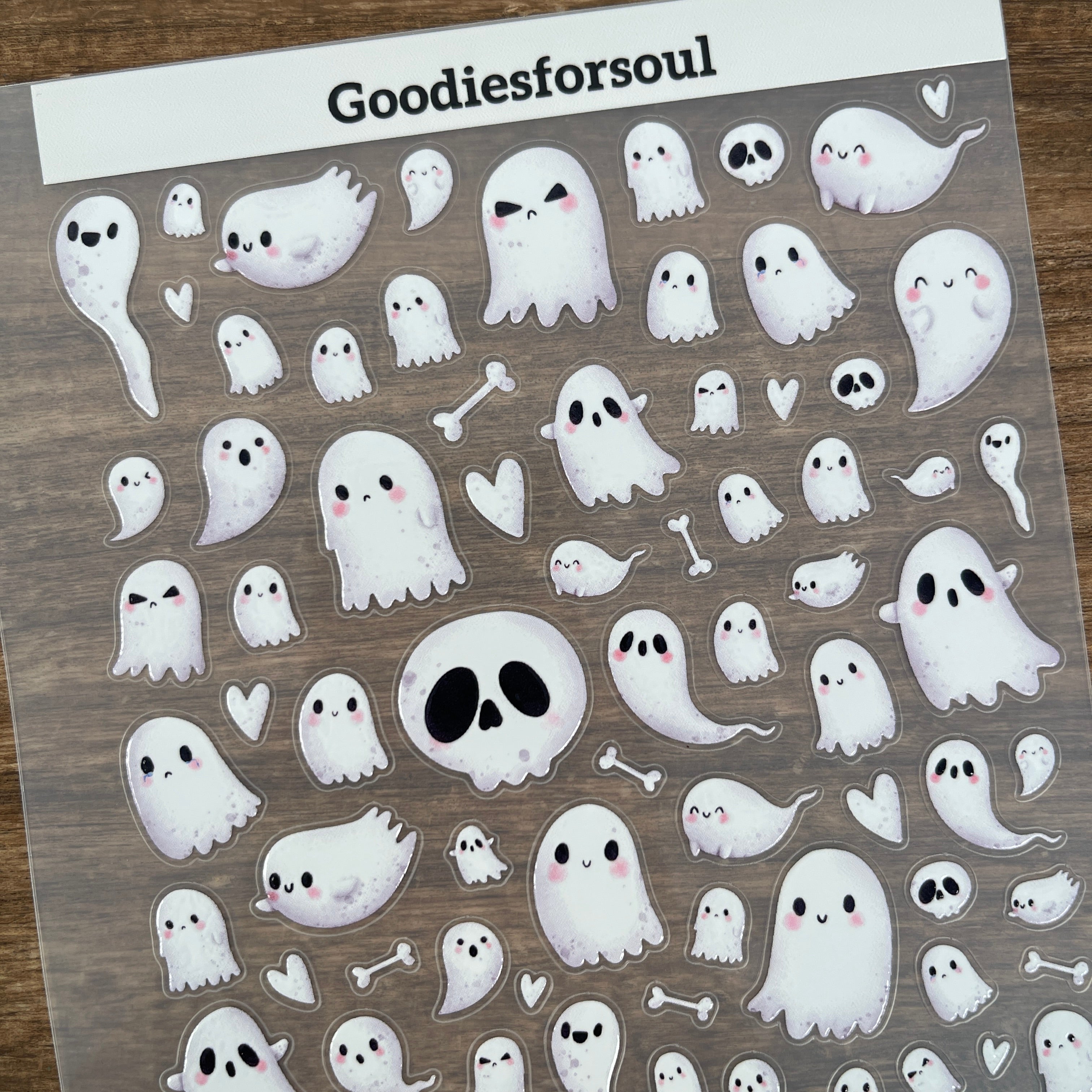 3D Cute ghost PET Sticker 1 Pcs