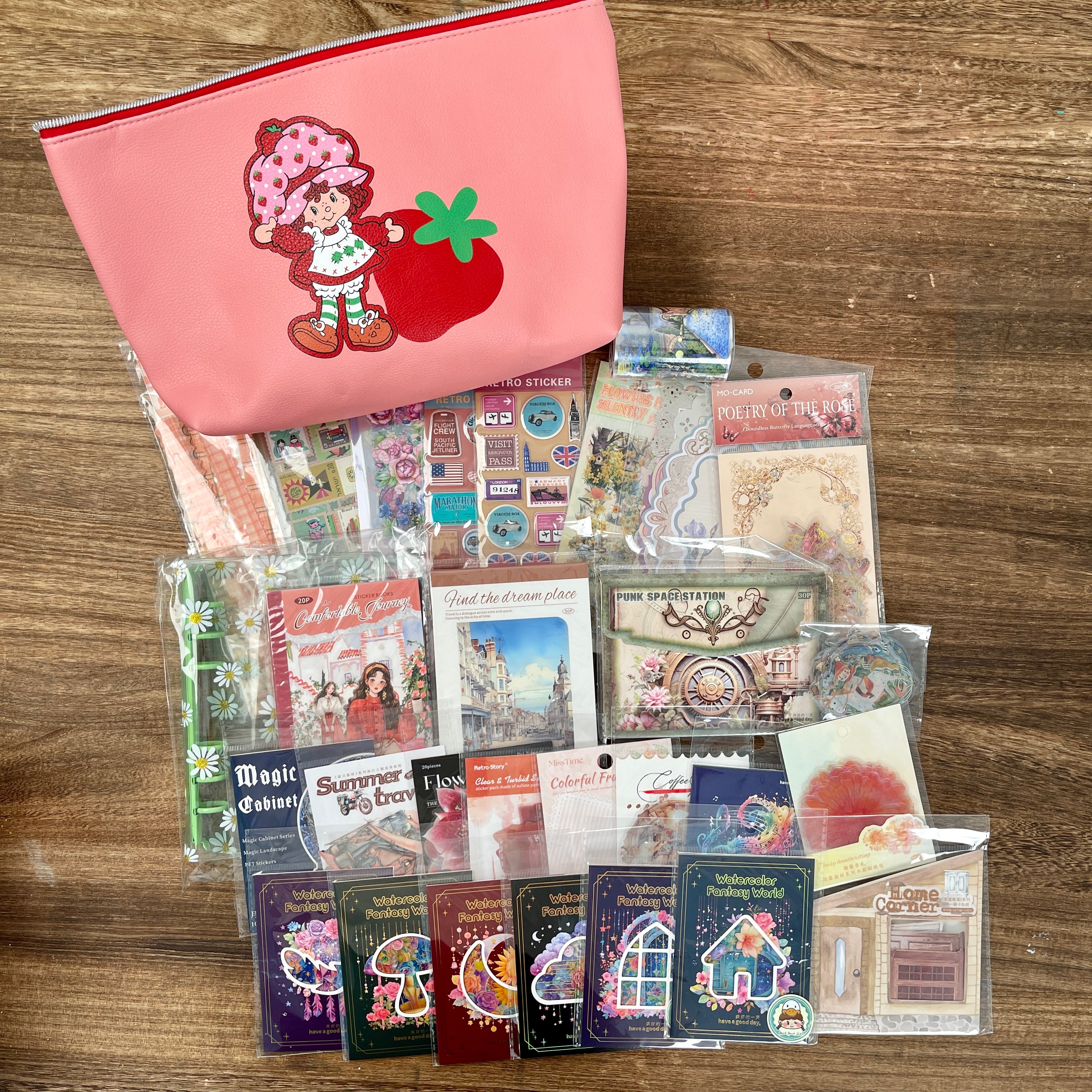 Colorful journaling supplies mixed bundle