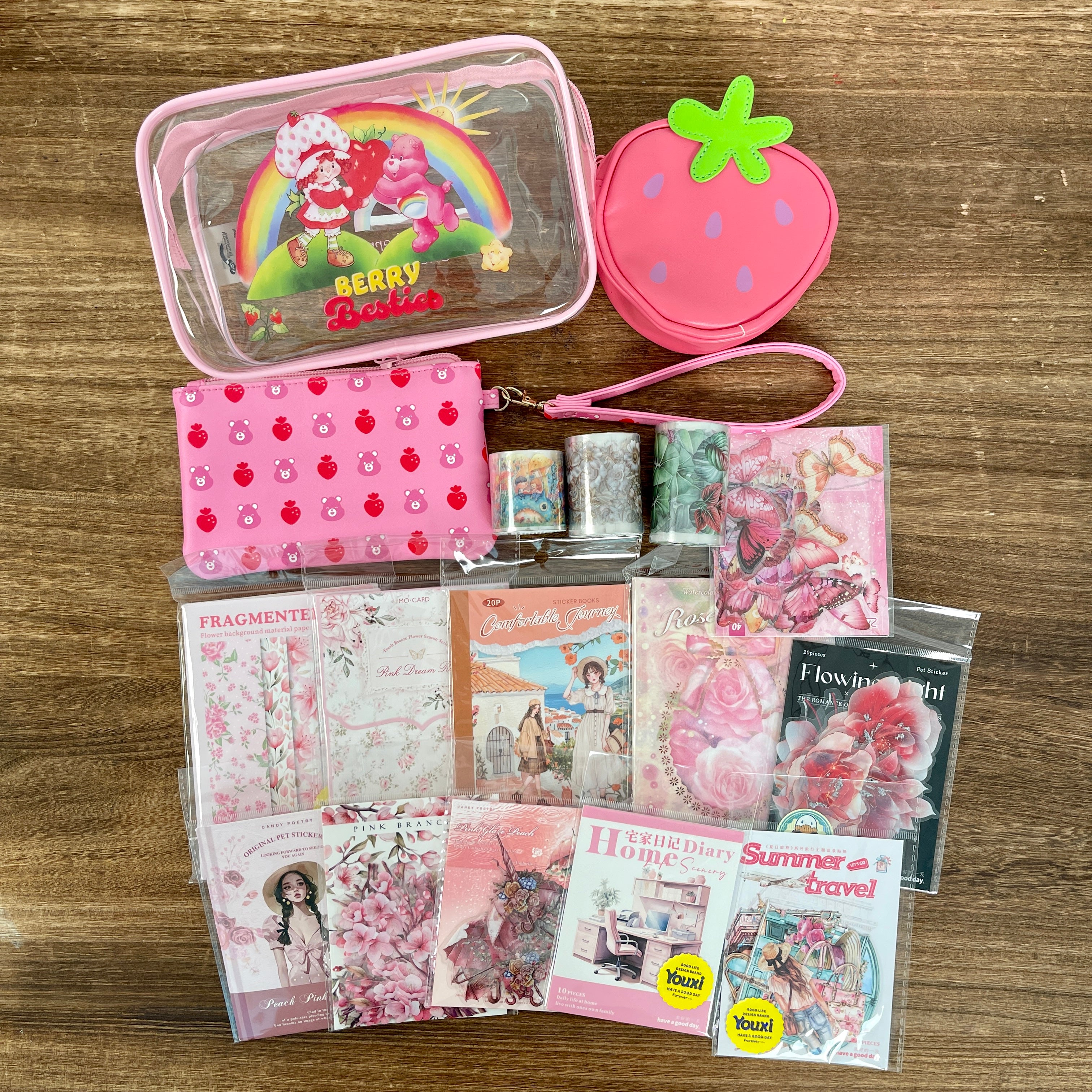 Pink journaling supplies mixed bundle
