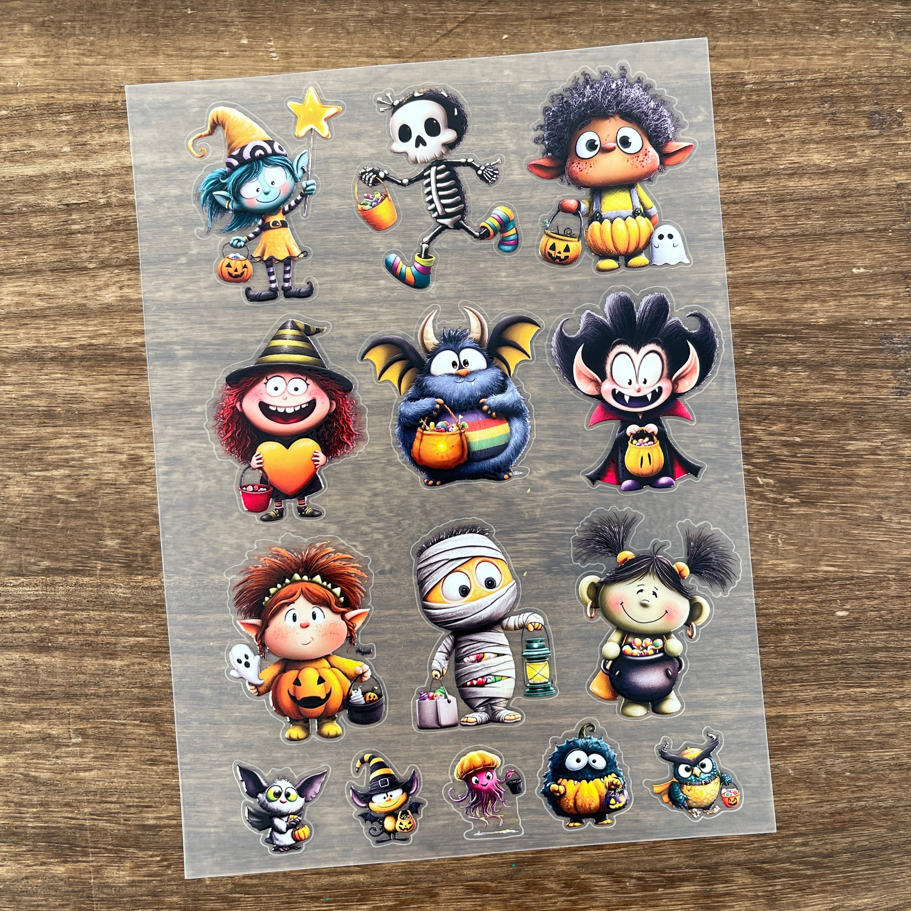 3D Little Monsters PET Sticker (B) 1 Pcs