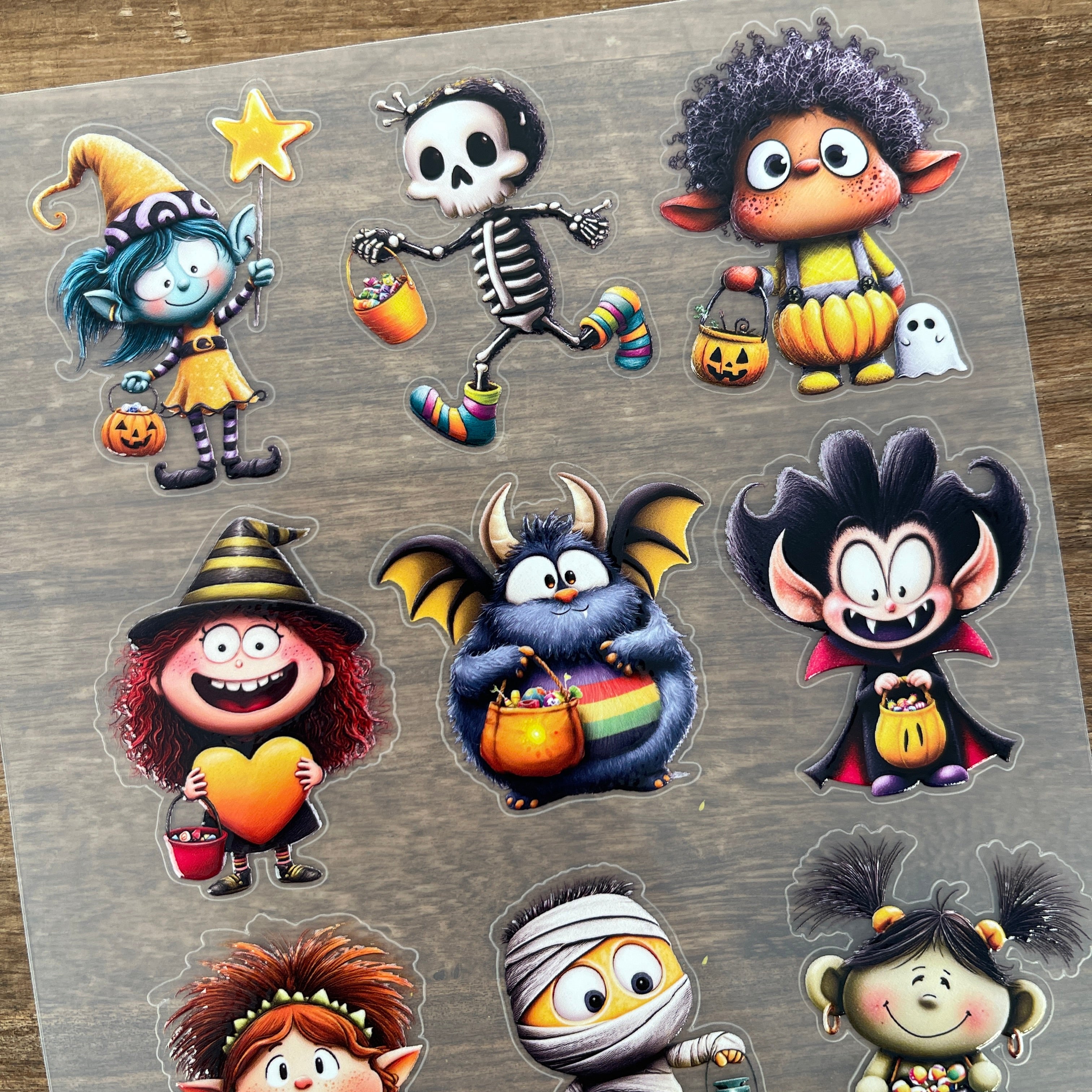 3D Little Monsters PET Sticker (B) 1 Pcs