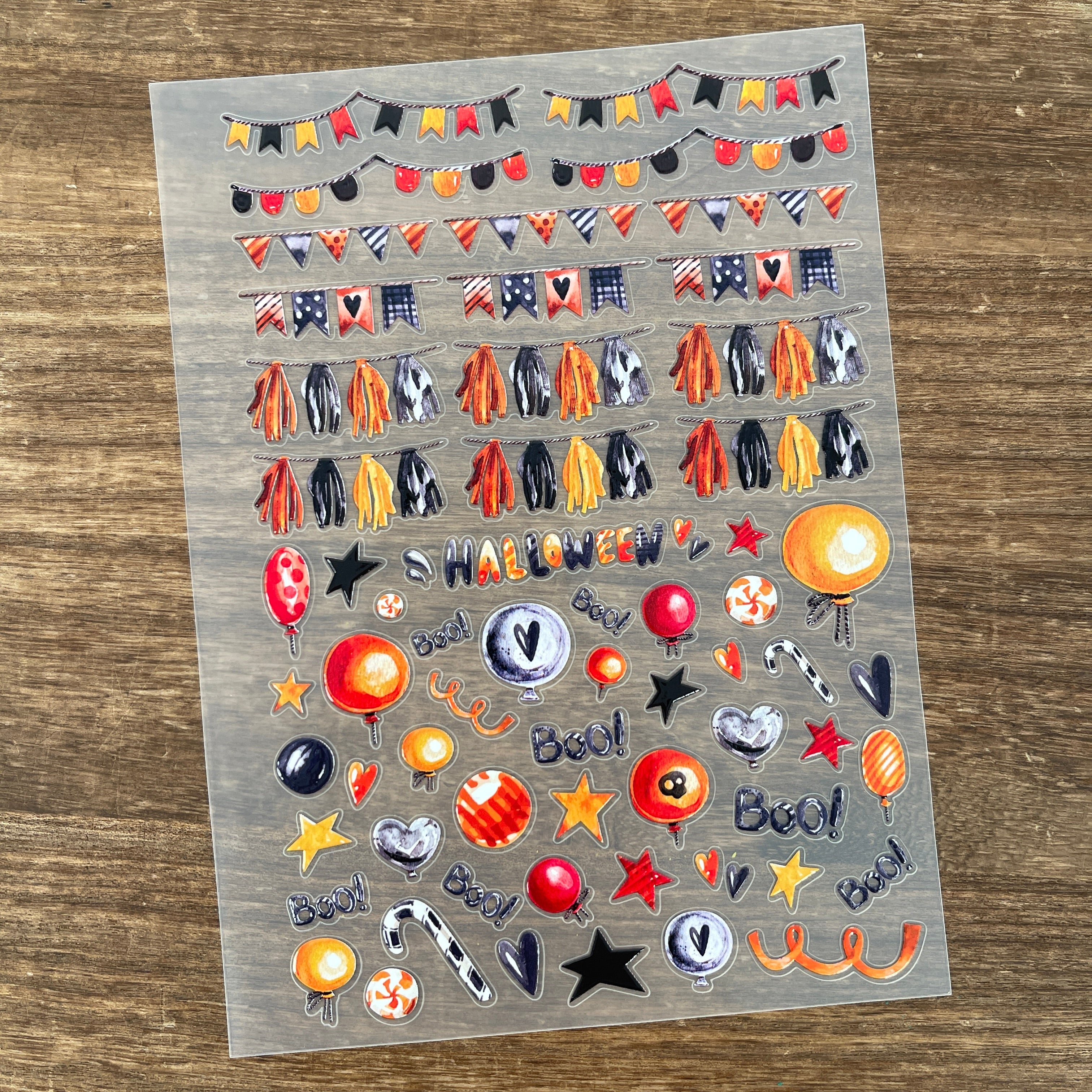 3D Halloween Decor PET Sticker 1 Pcs