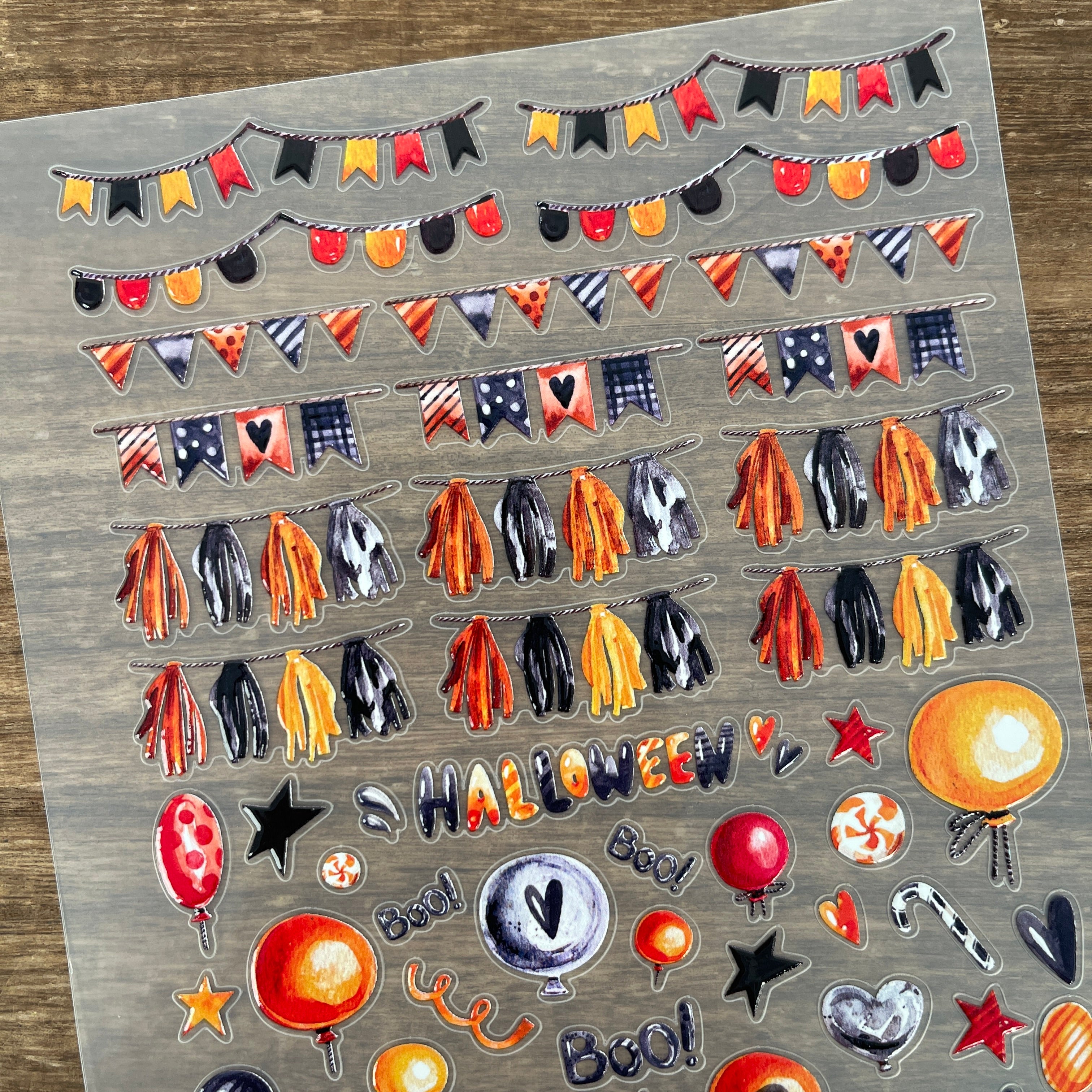 3D Halloween Decor PET Sticker 1 Pcs