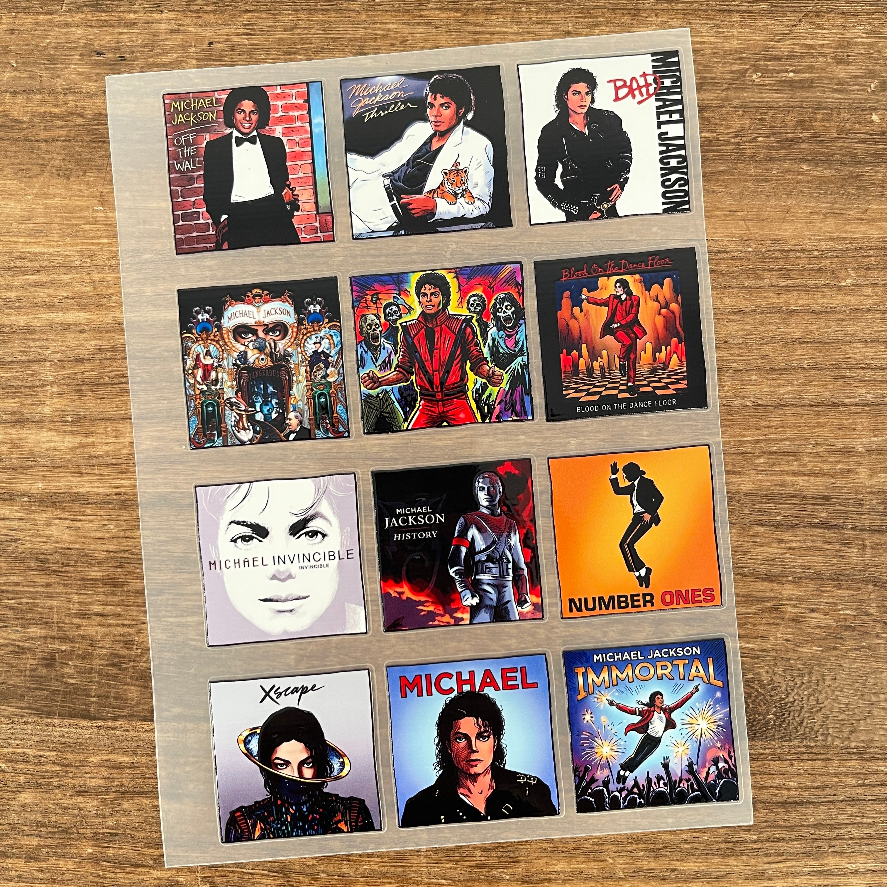 3D MJ Album Cover PET Sticker 1 Pcs