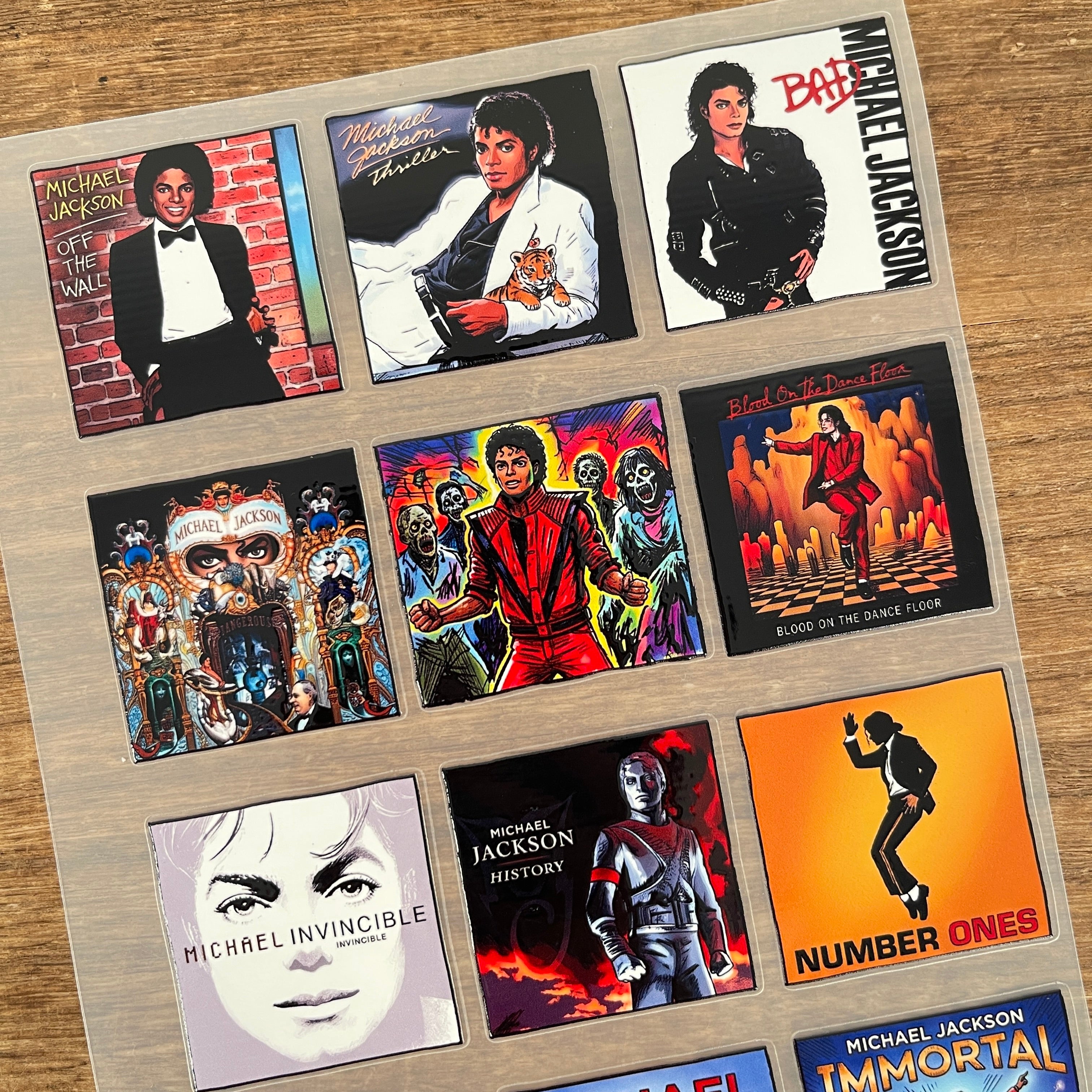 3D MJ Album Cover PET Sticker 1 Pcs