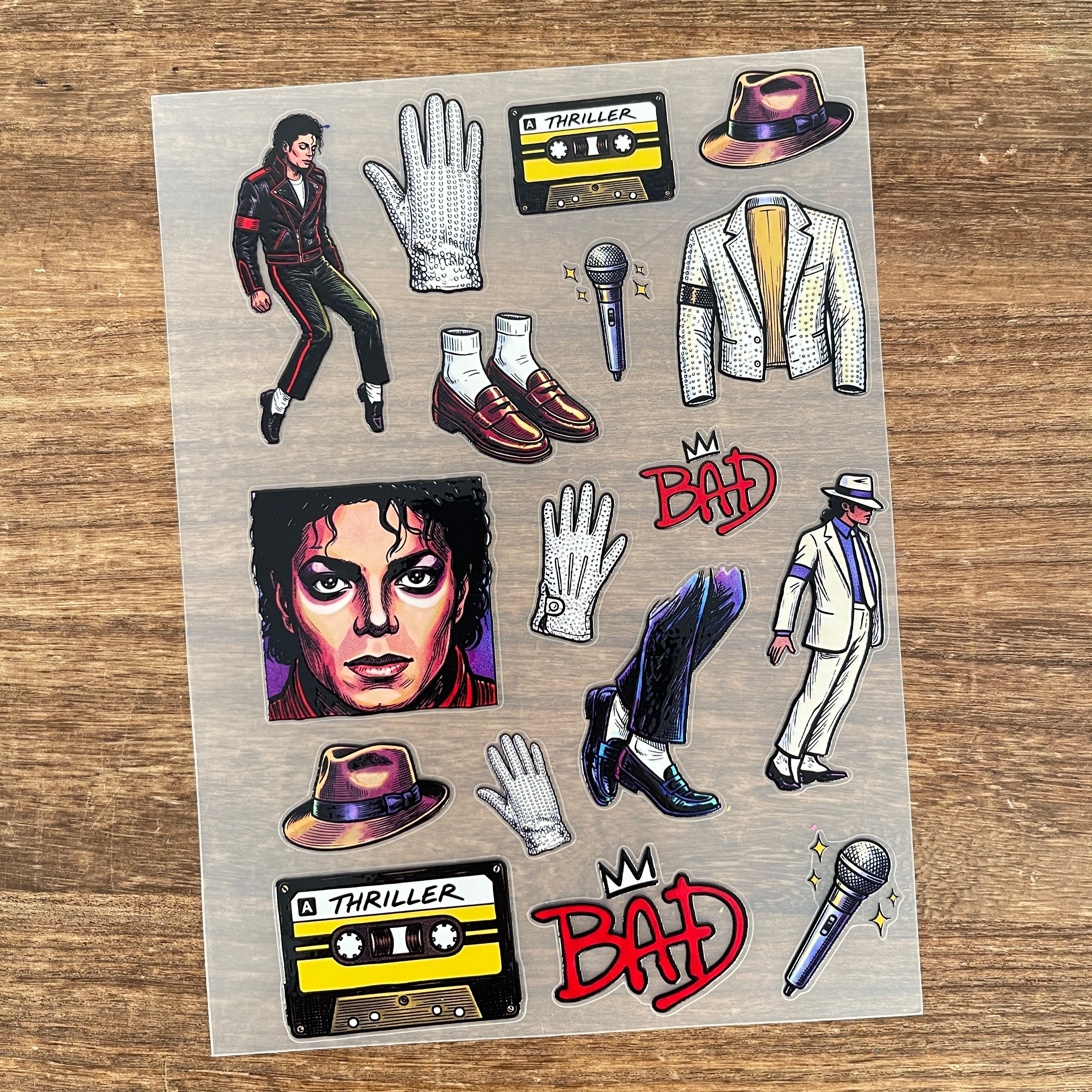 3D MJ Iconic Elements PET Sticker 1 Pcs