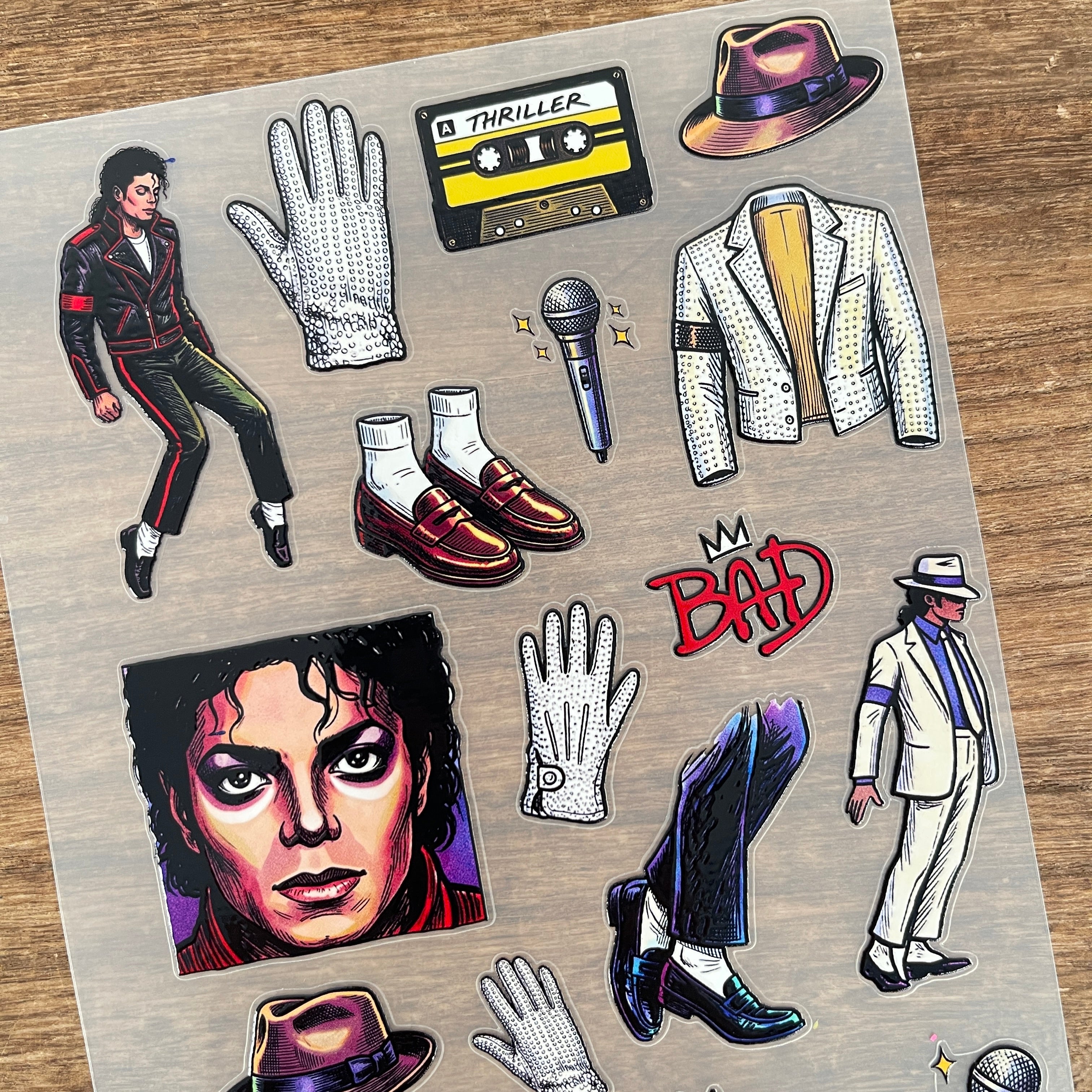 3D MJ Iconic Elements PET Sticker 1 Pcs