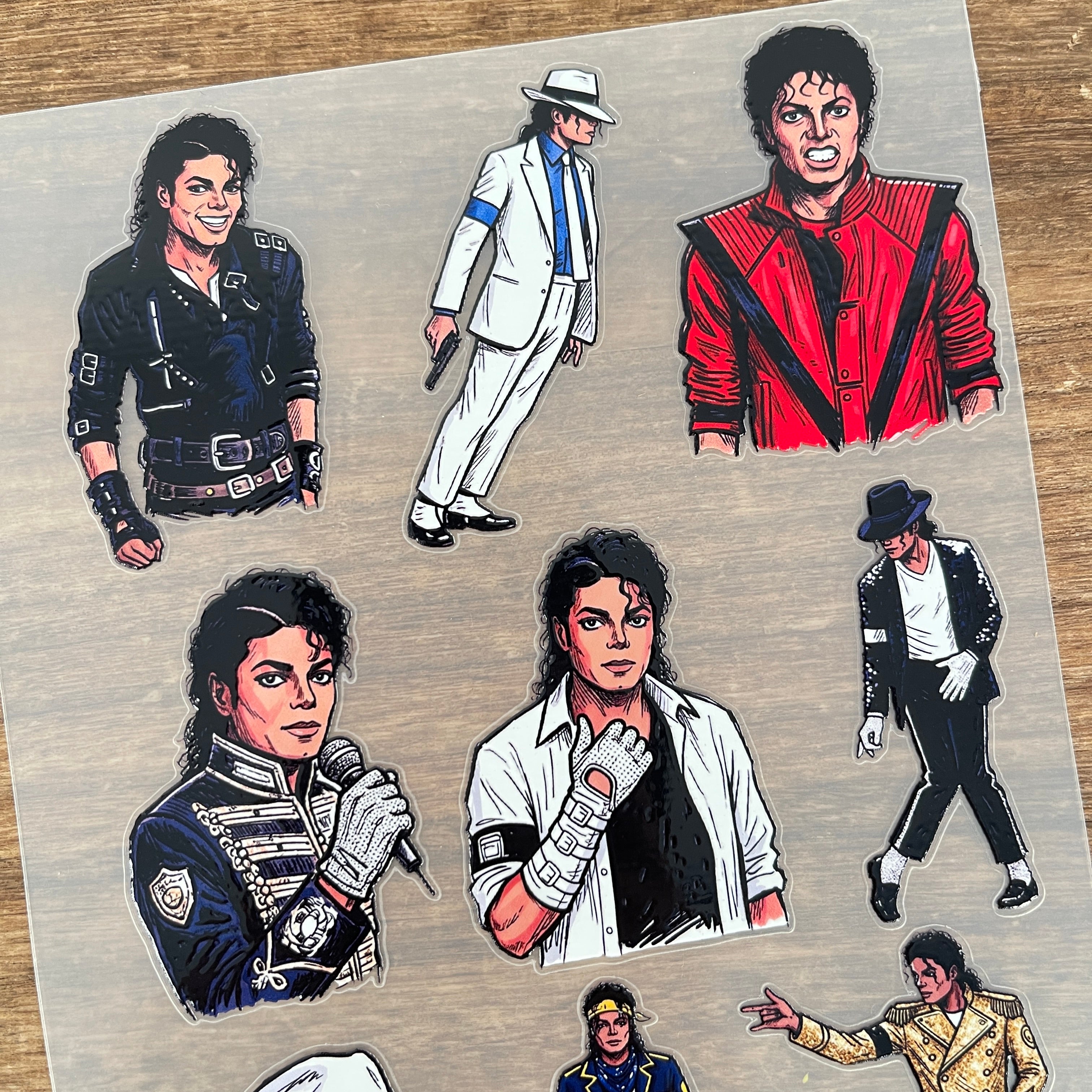 3D MJ Iconic Outfits PET Sticker 1 Pcs