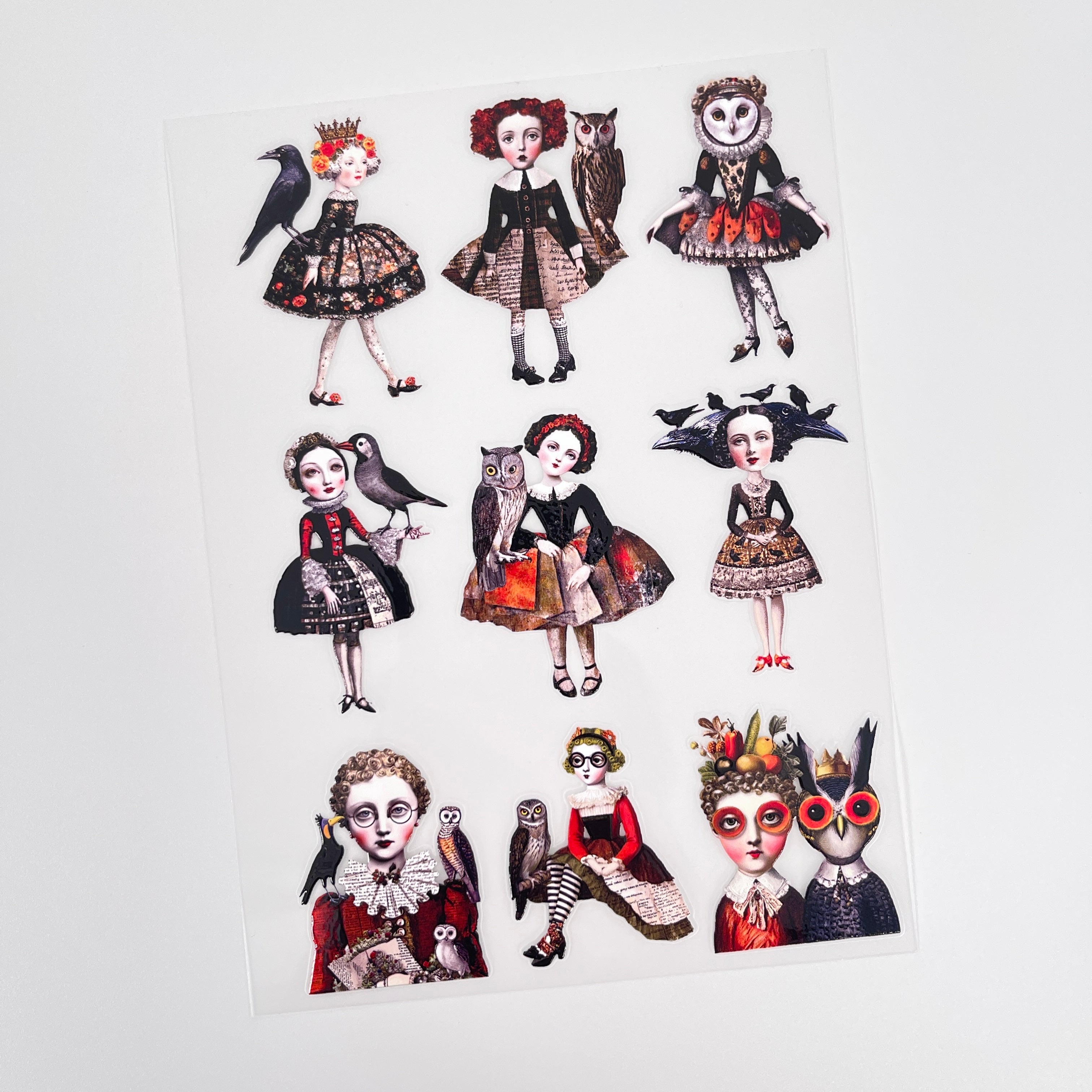 3D Fantasy Bird Girl PET Sticker 1 Pcs