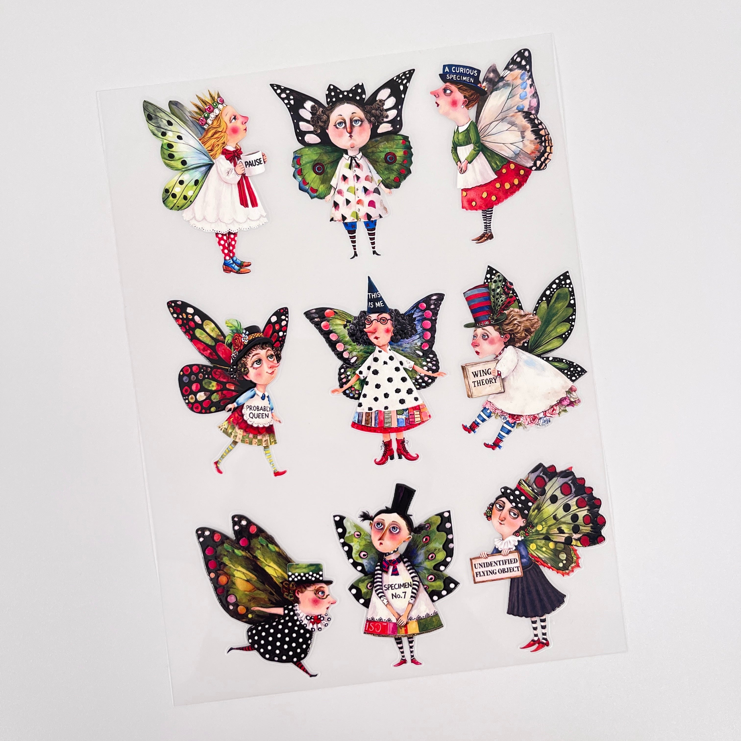 3D Butterfly Fairy PET Sticker 1 Pcs