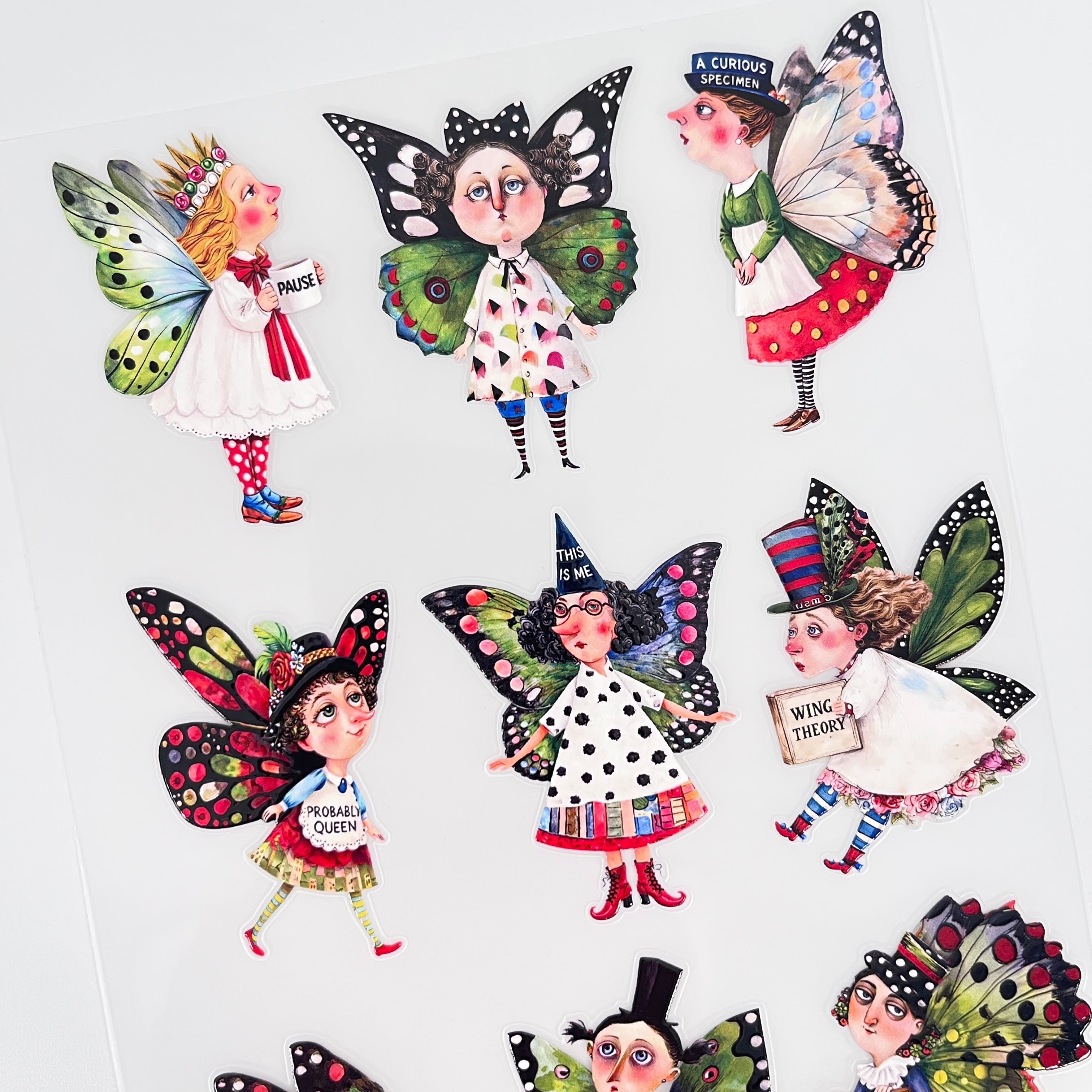 3D Butterfly Fairy PET Sticker 1 Pcs