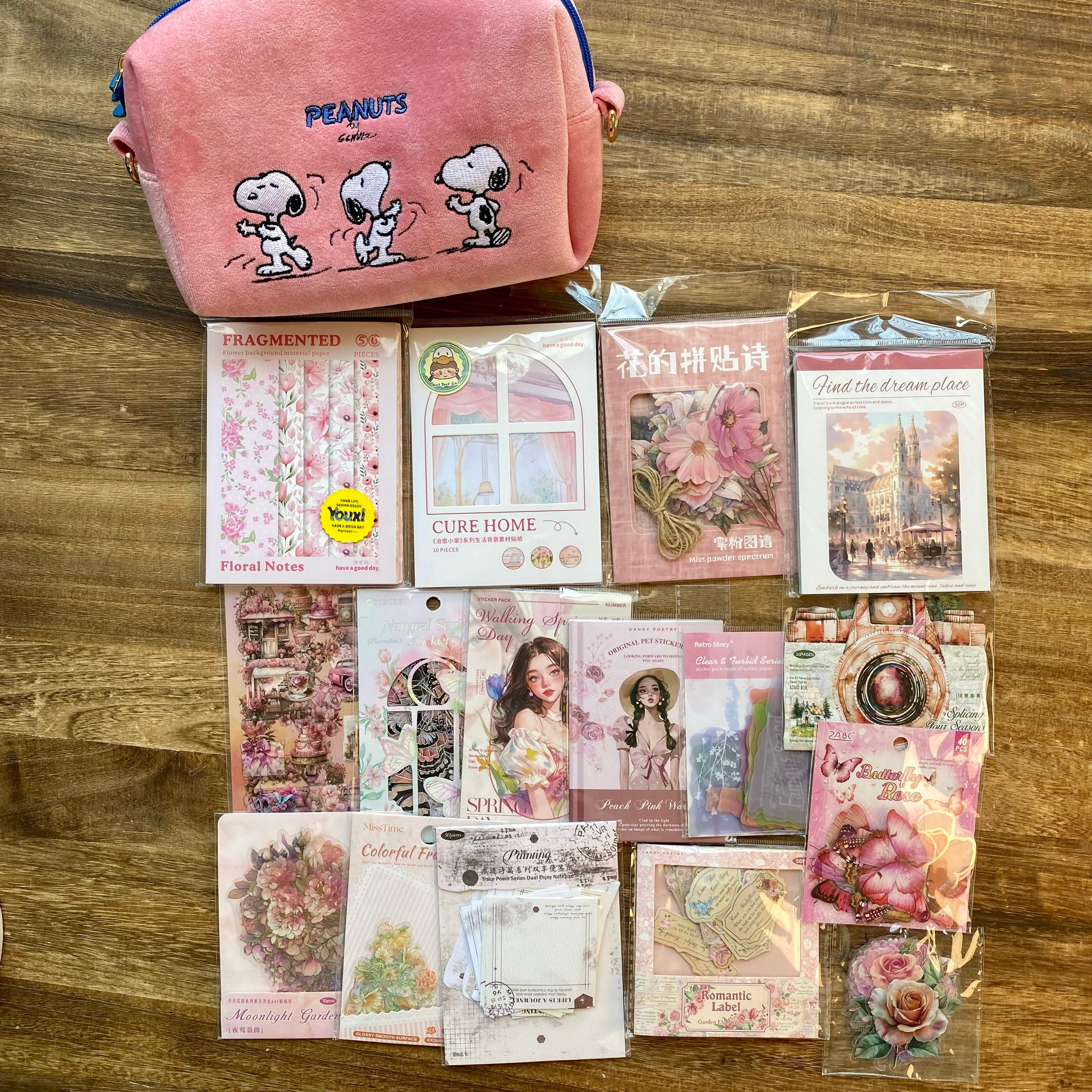 Pink journaling supplies mixed bundle