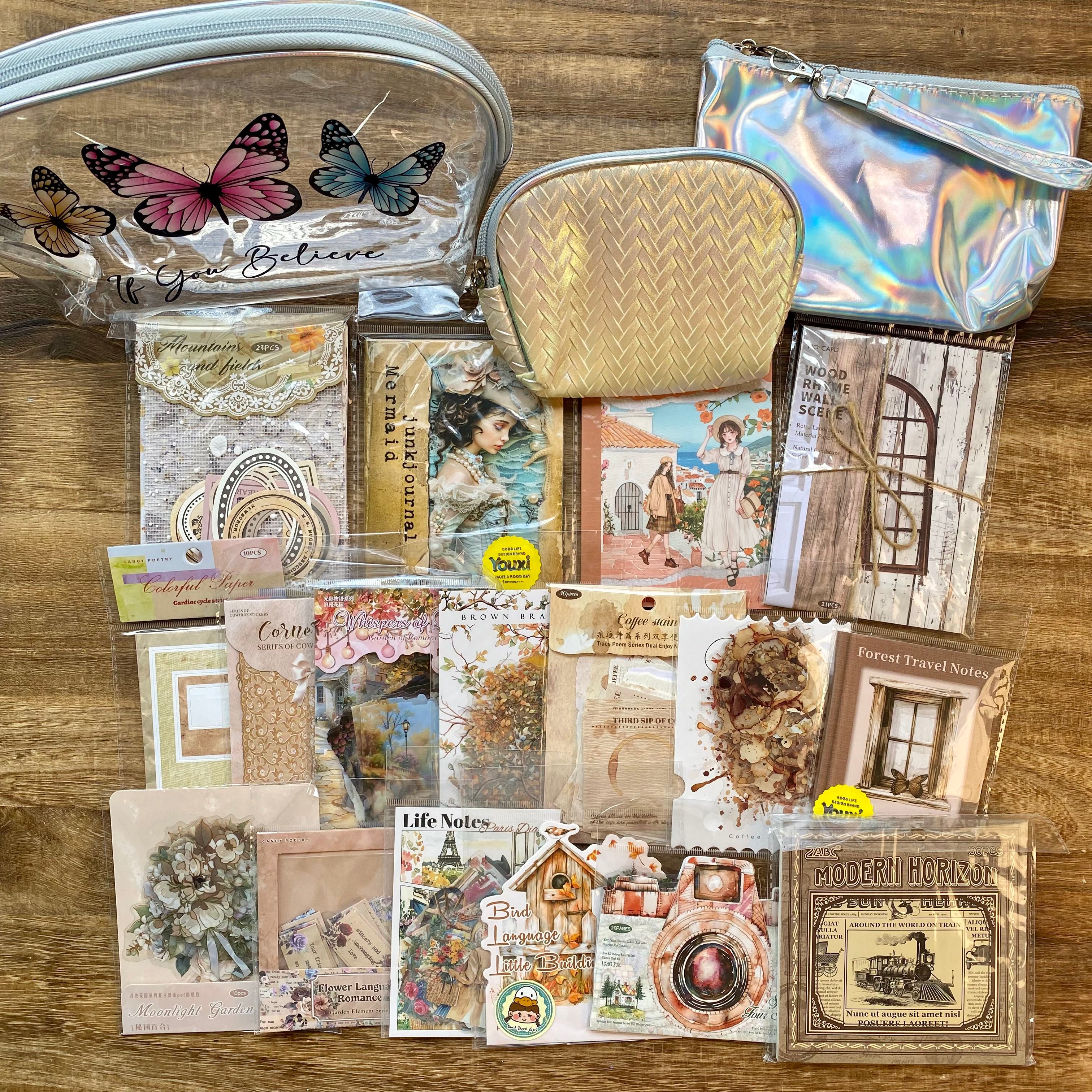 Colorful journaling supplies mixed bundle