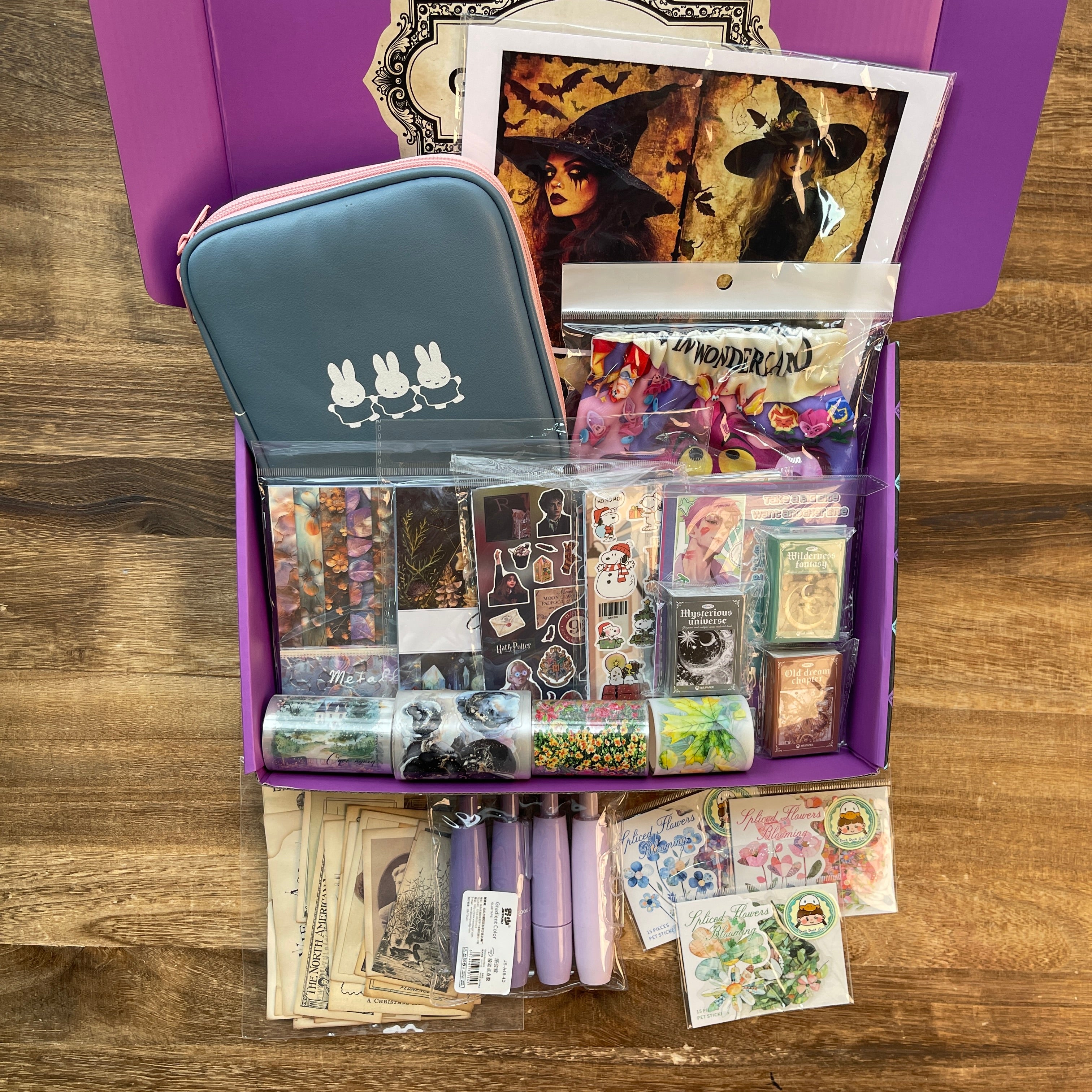 Colorful journaling supplies mixed bundle