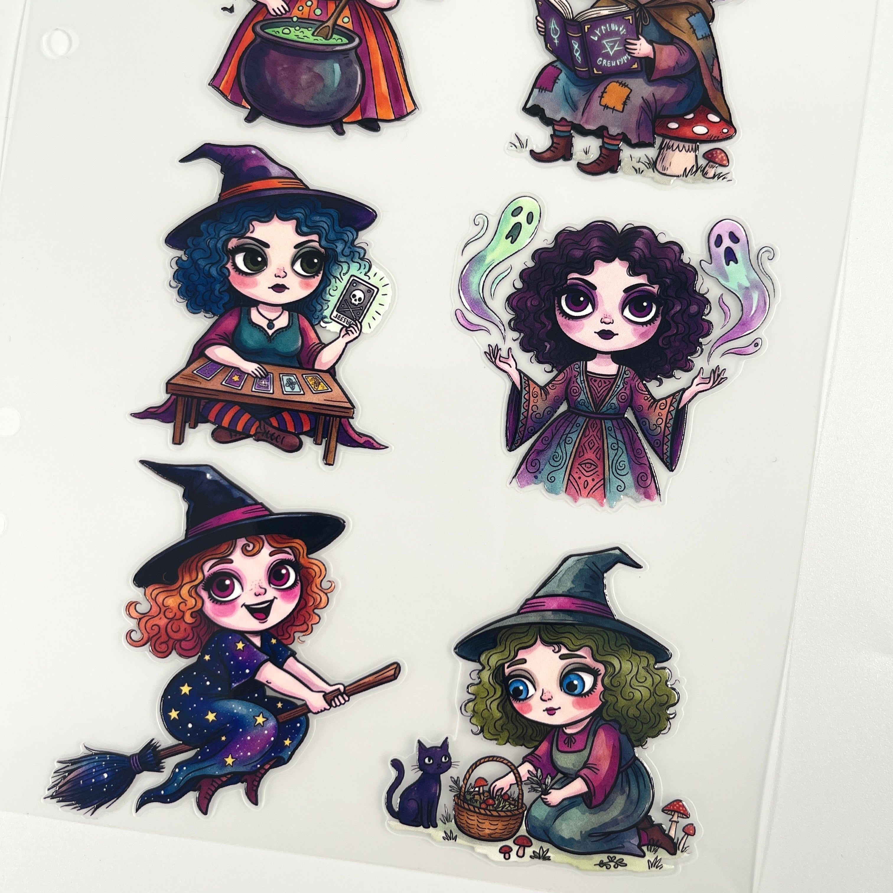 3D Cute Witch Stickers PET Sticker 1 Pcs