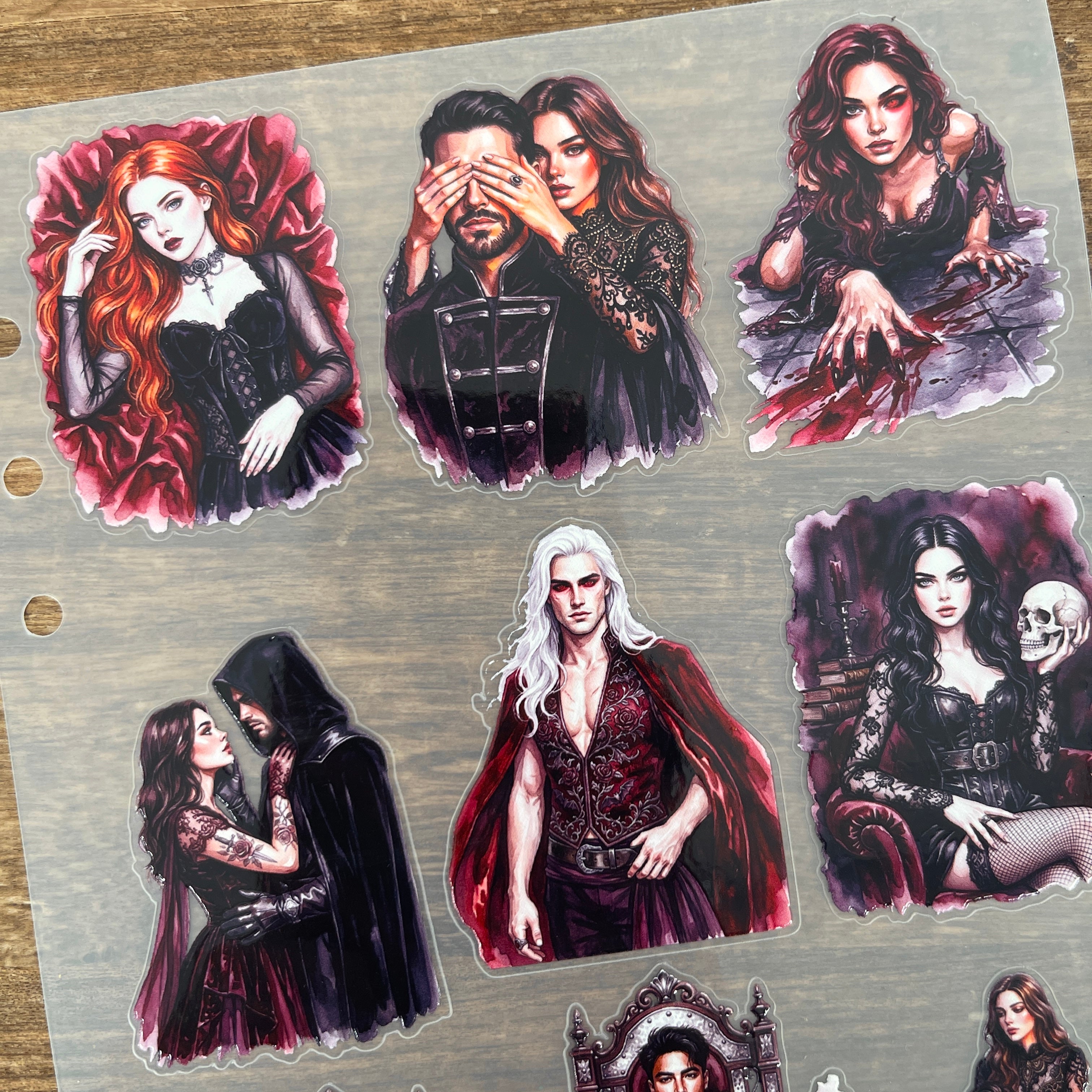 3D Gothic Vampire PET Sticker (A) 1 Pcs
