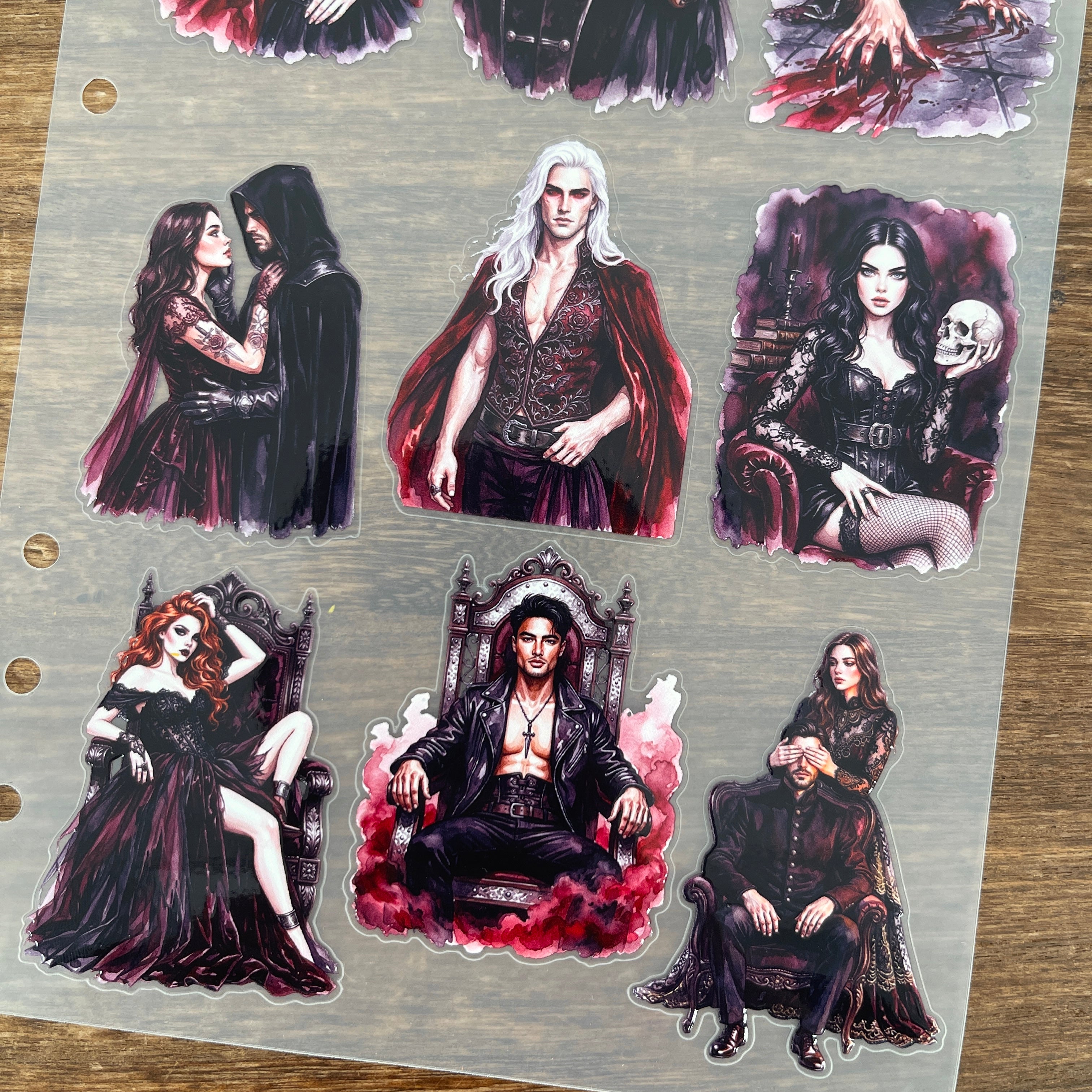 3D Gothic Vampire PET Sticker (A) 1 Pcs