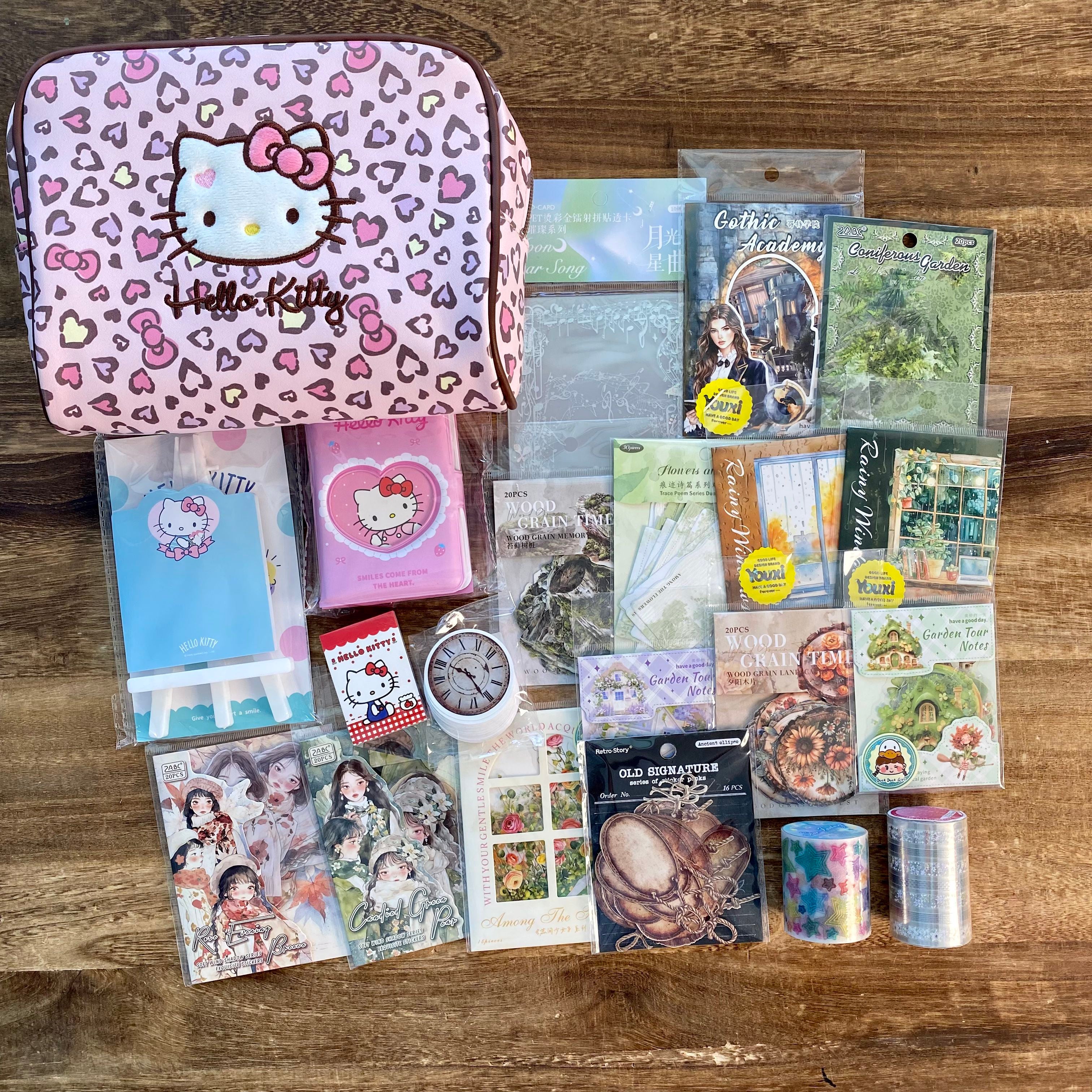 Colorful journaling supplies mixed bundle