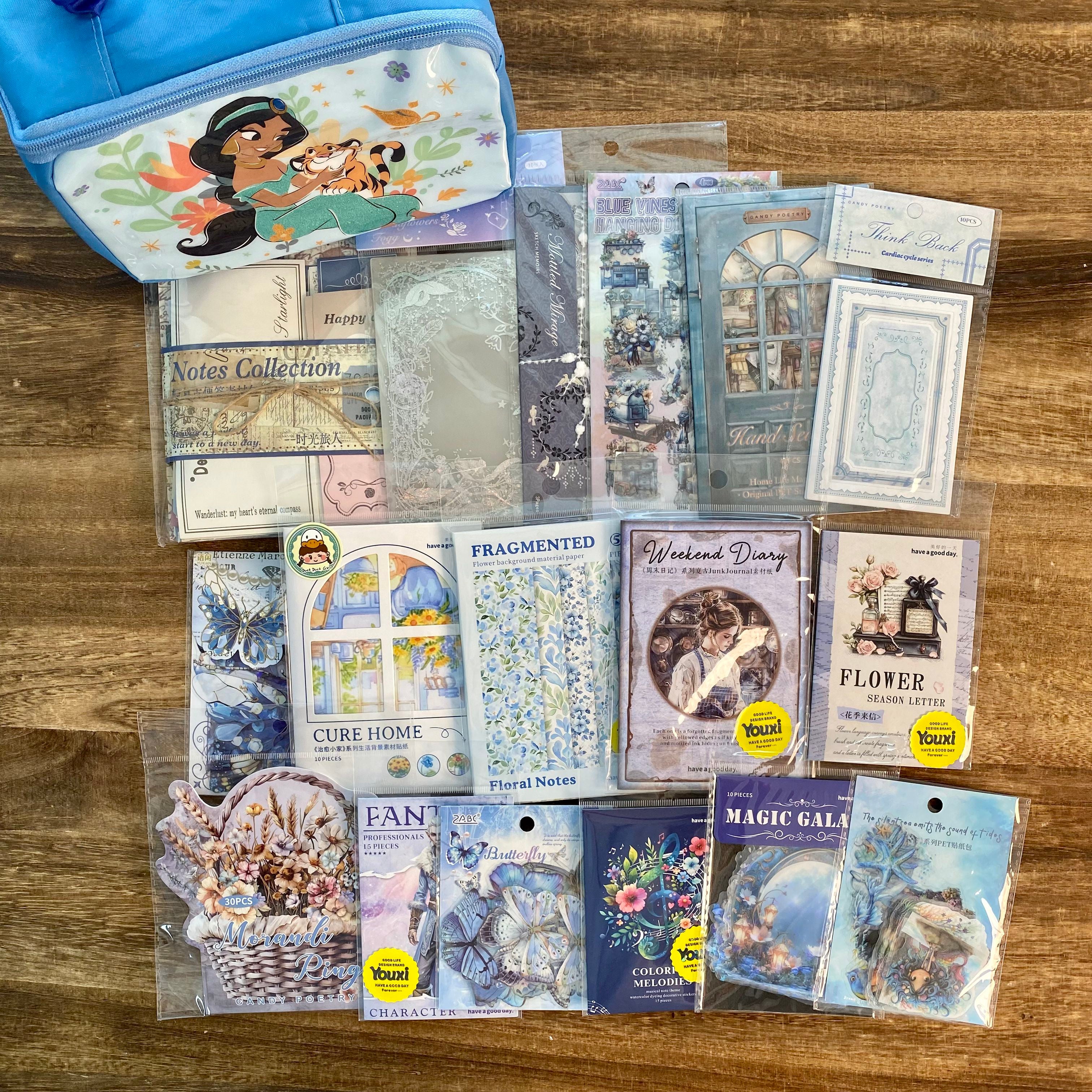 Blue journaling supplies mixed bundle