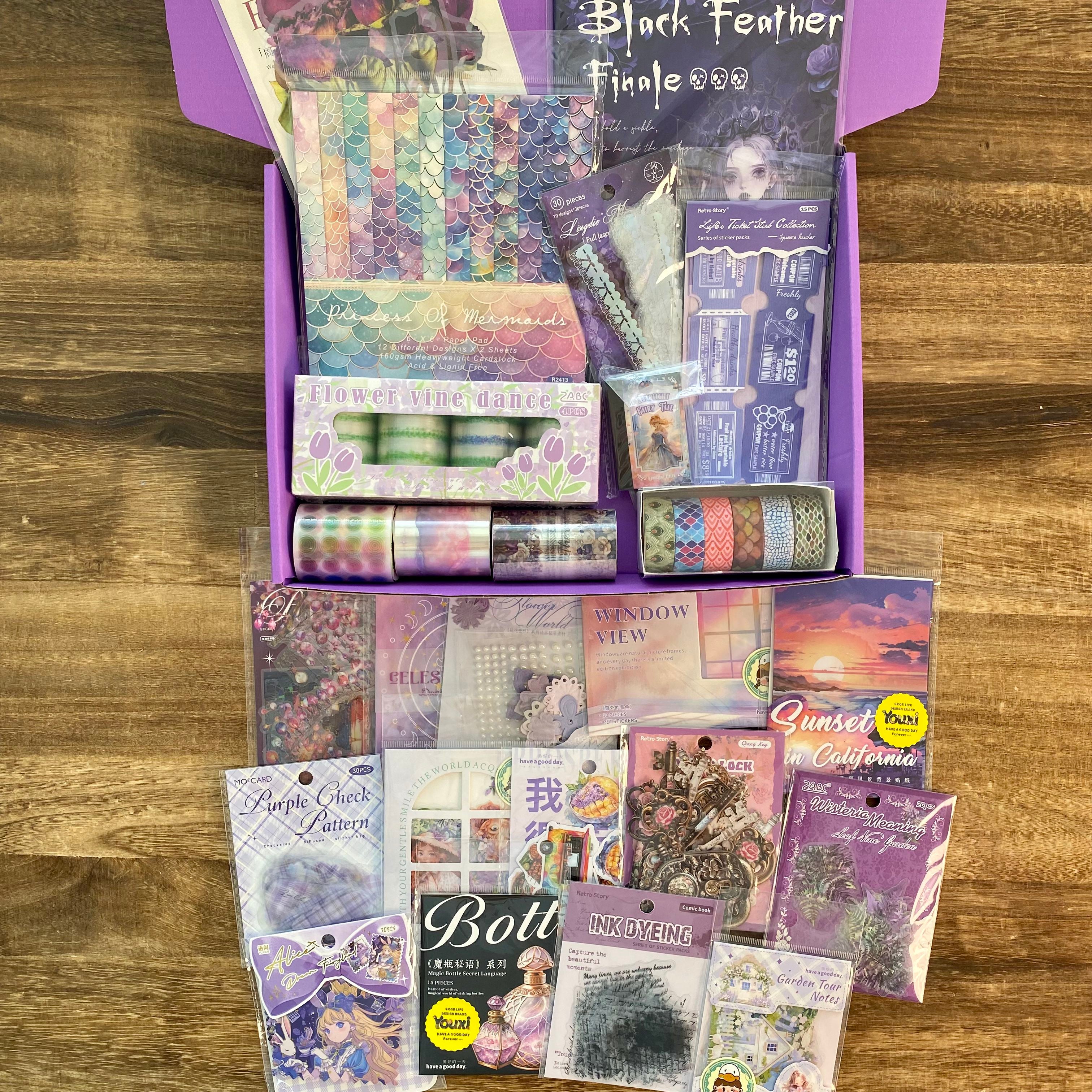 Purple journaling supplies mixed bundle