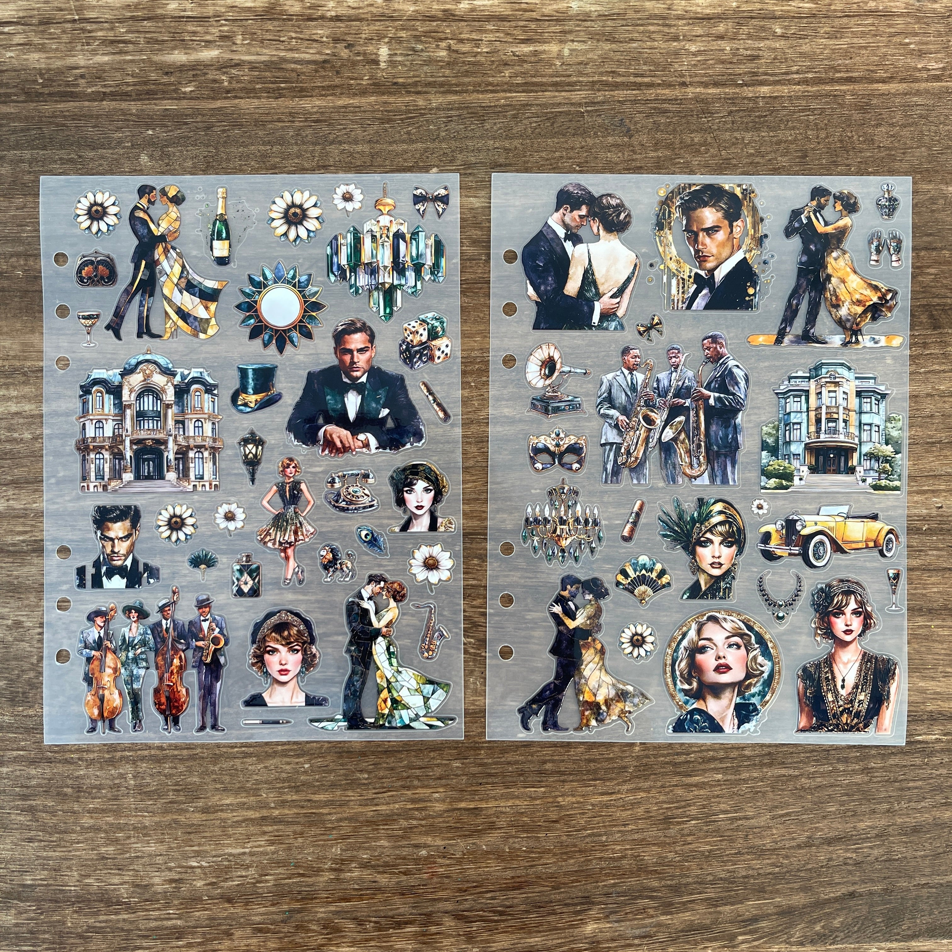 3D Vintage Ball PET Sticker 1 Pcs