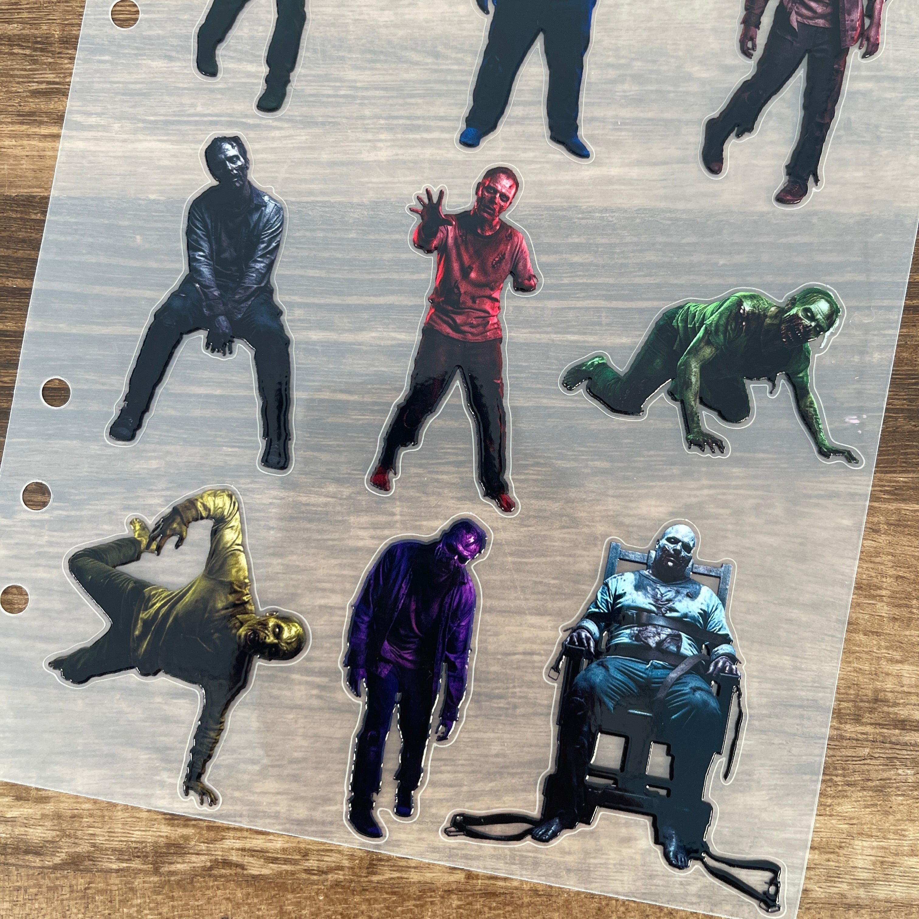 3D Zombie Horror Characters PET Sticker 1 Pcs