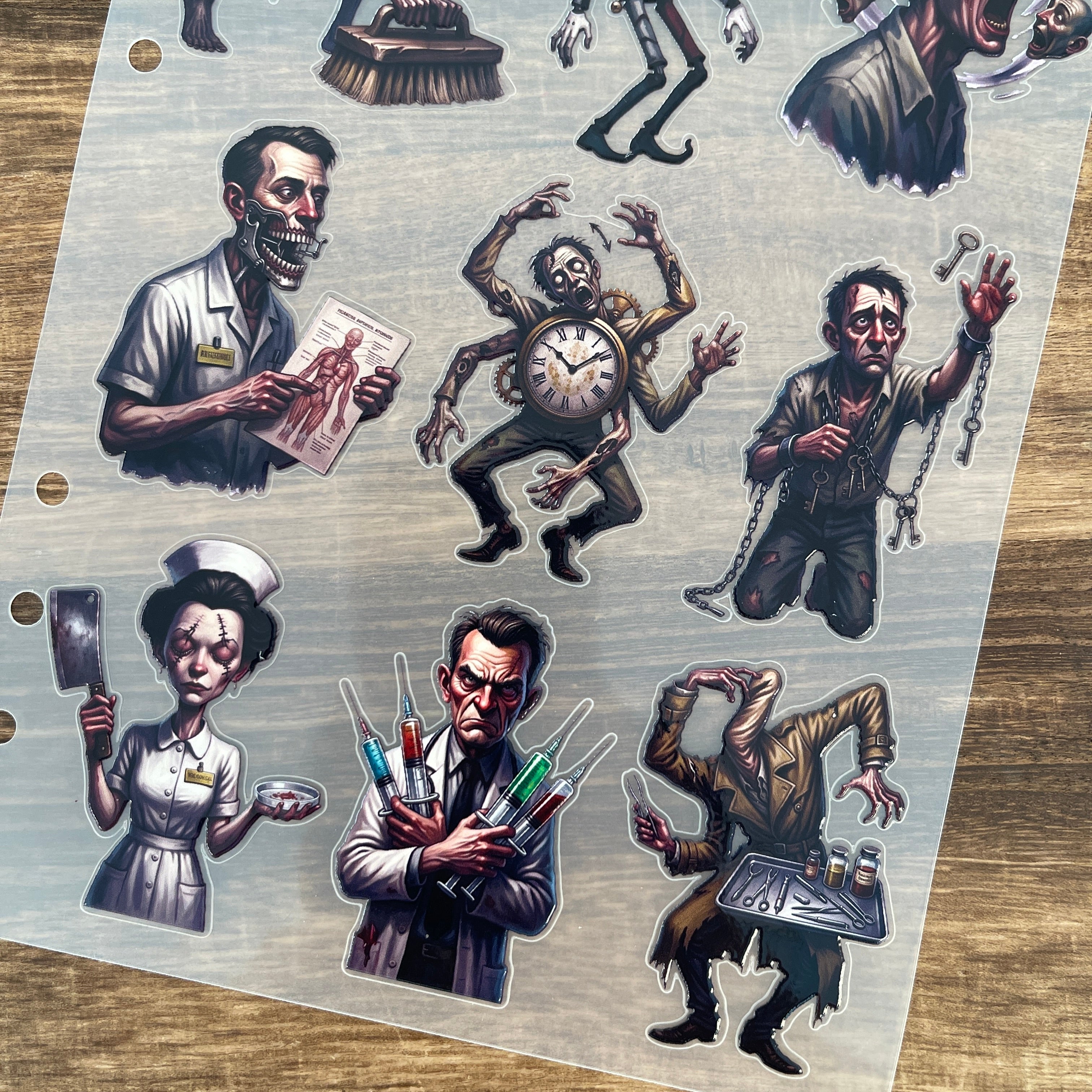 3D Vintage Dark Asylum PET Sticker 1 Pcs
