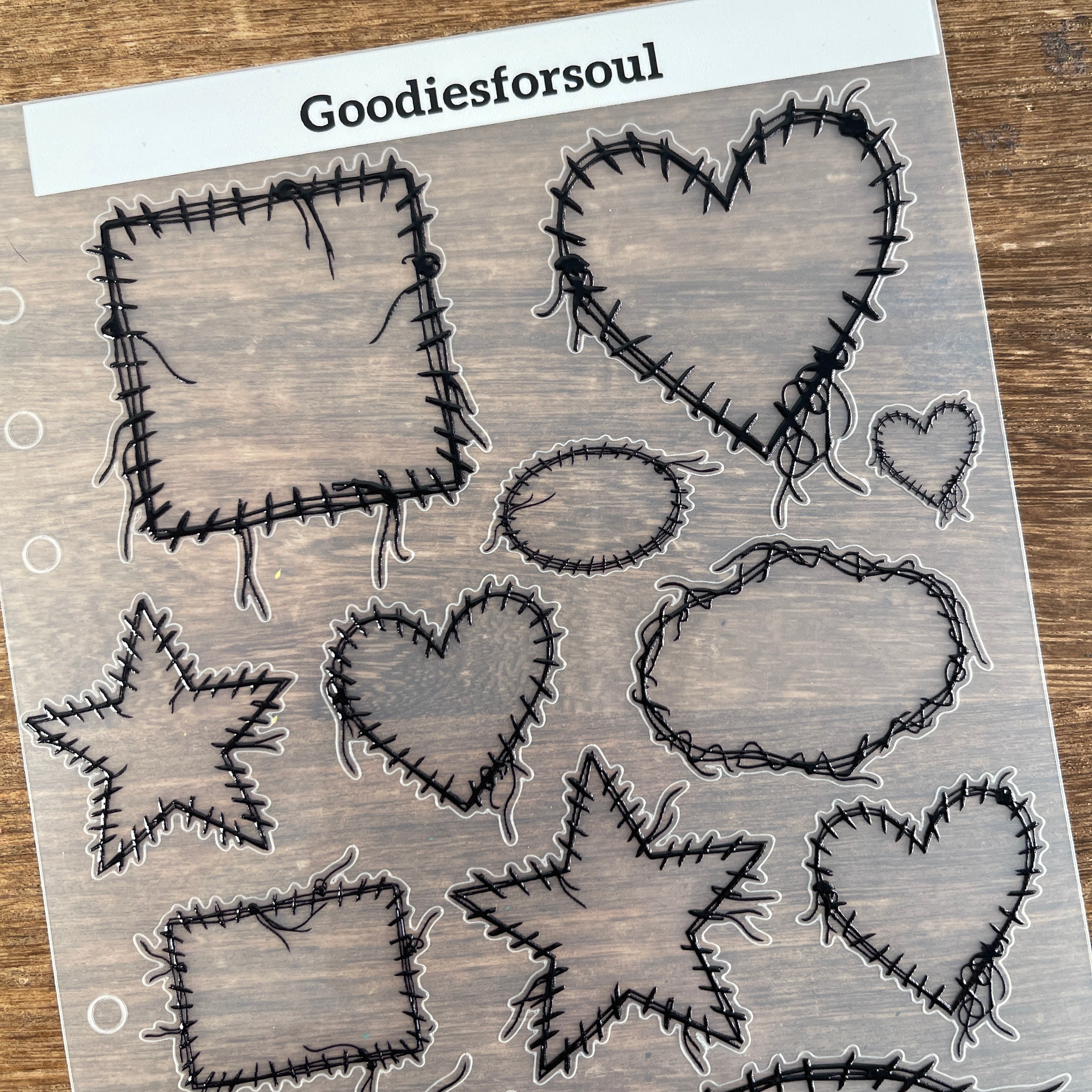 3D Stitching Frame PET Sticker 1 Pcs