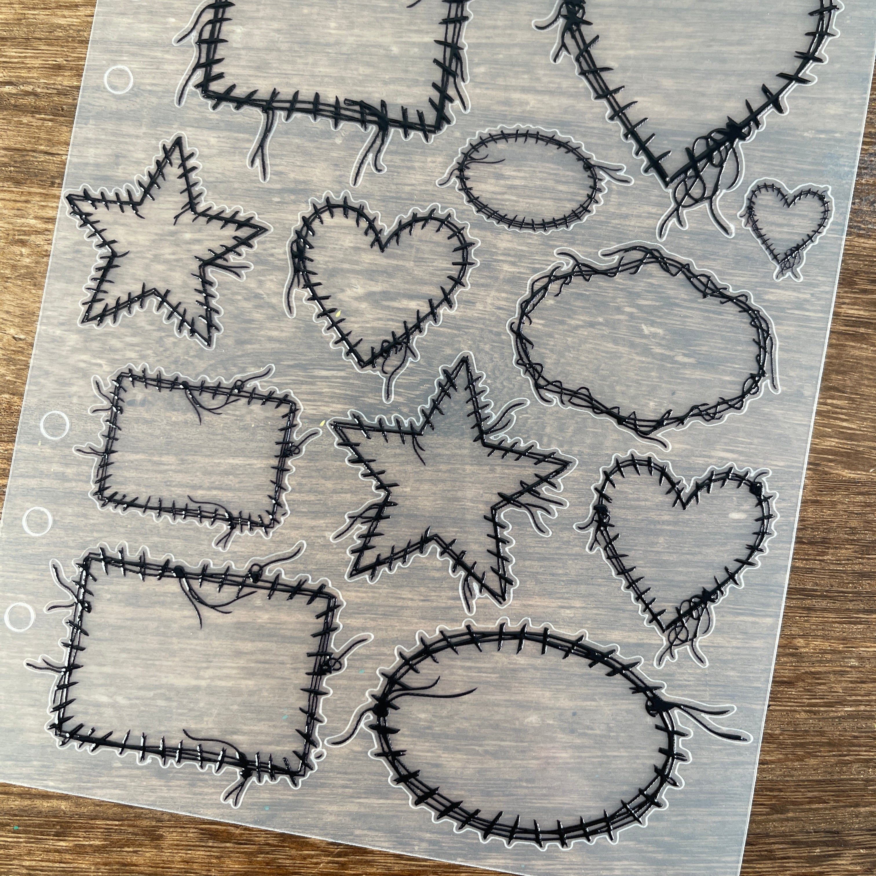 3D Stitching Frame PET Sticker 1 Pcs