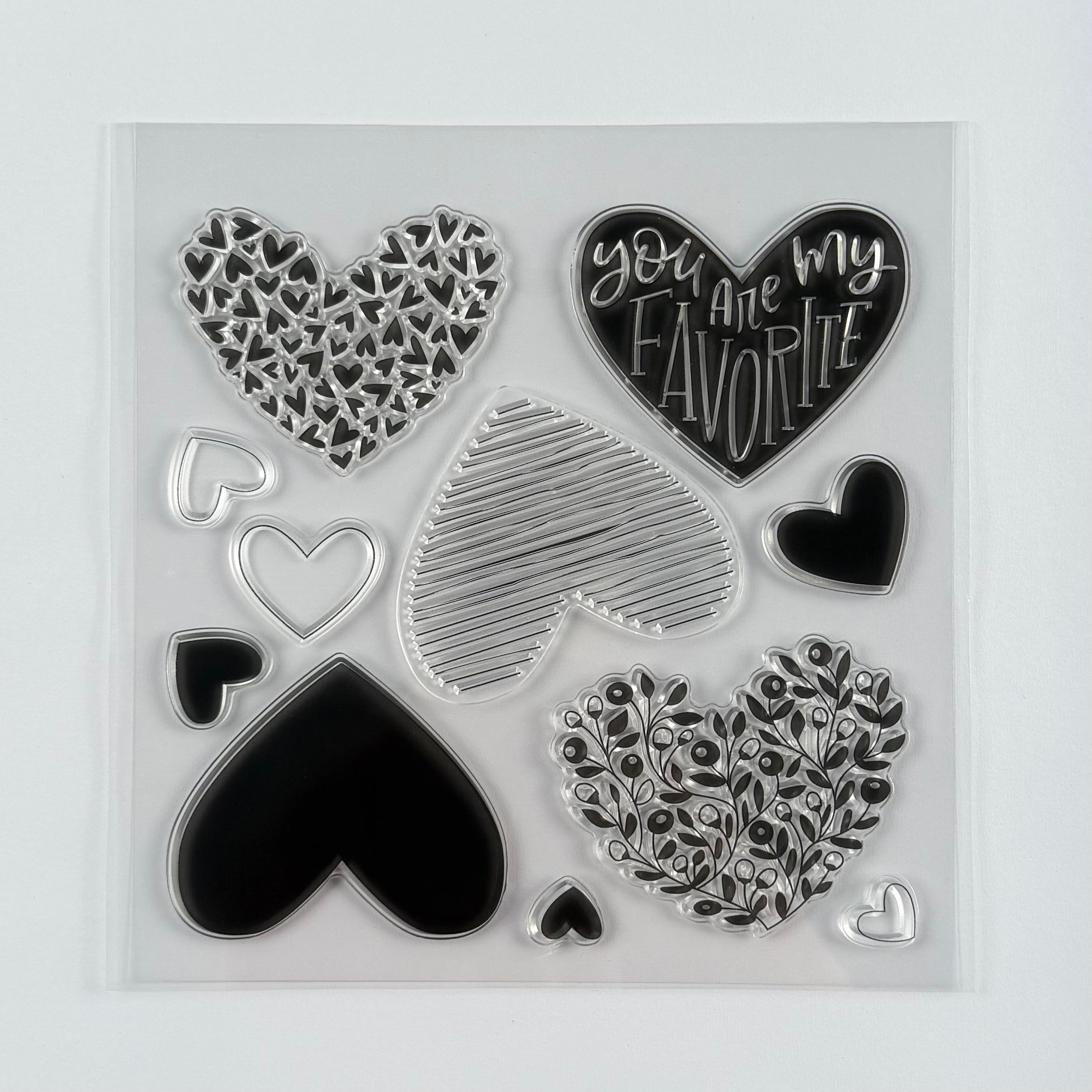 Vintage Heart background Stamp (15 x 15 cm)