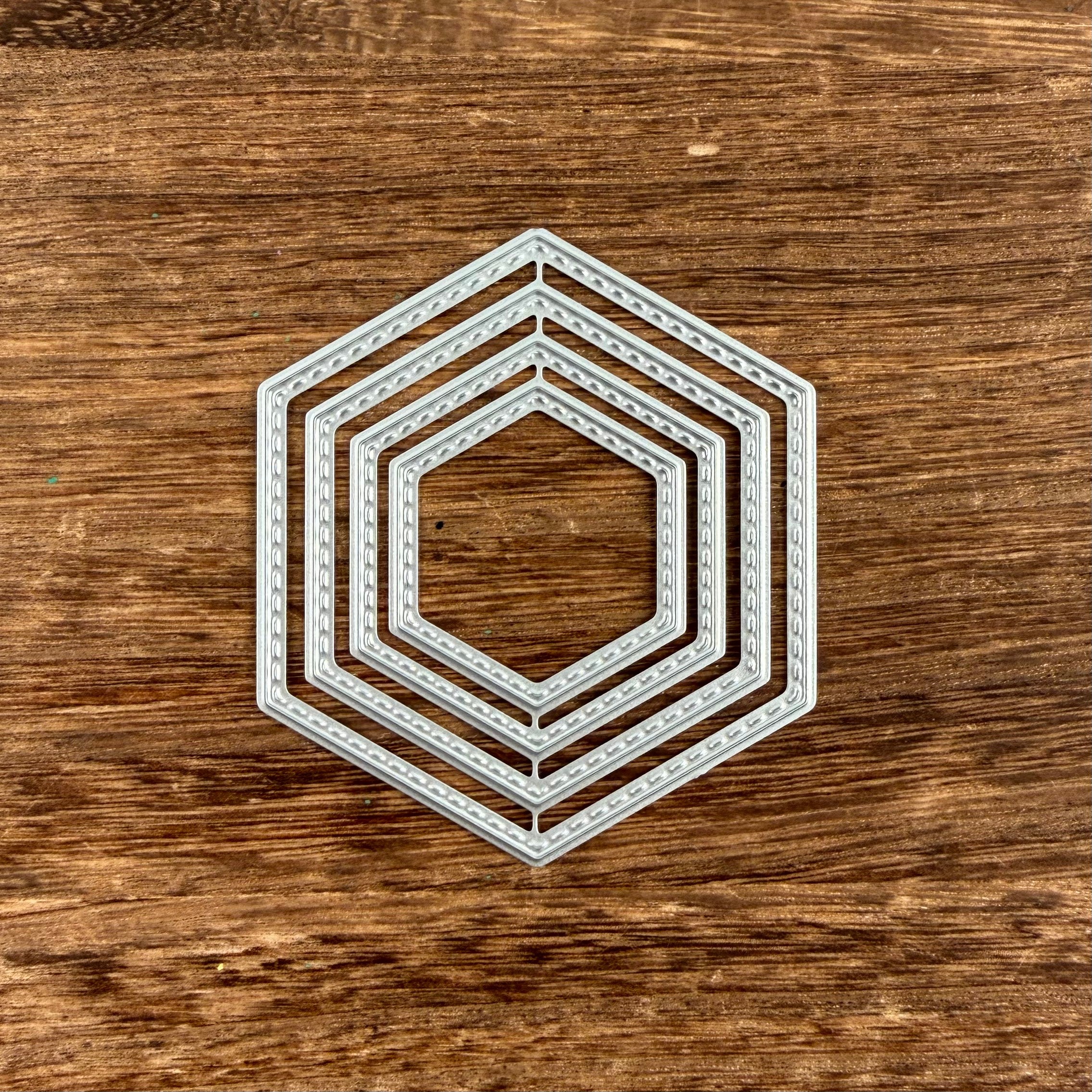 Hexagon cutting dies cut