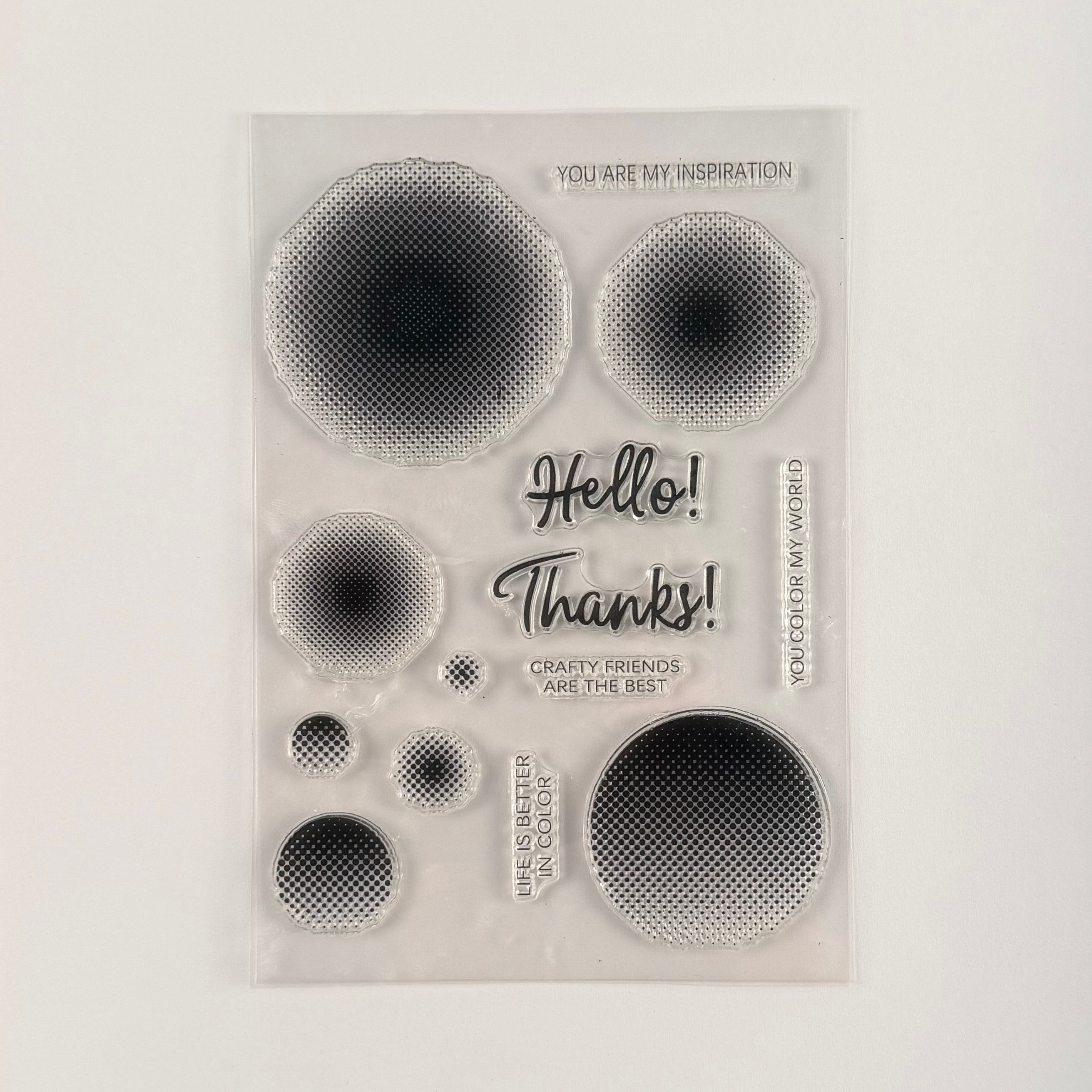 Vintage Gradient dot text background Stamp (11 x 16 cm)