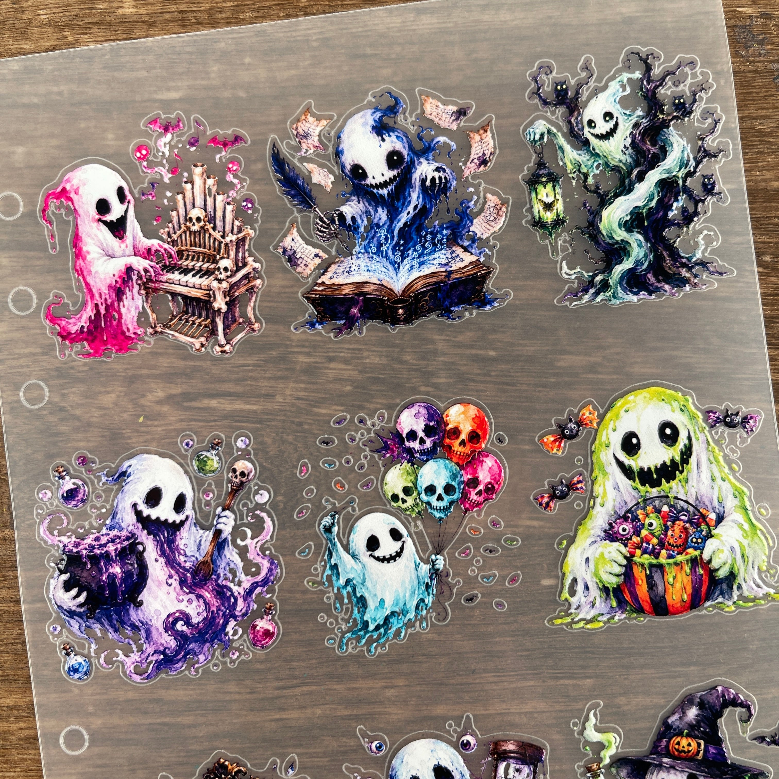 3D Halloween Ghosts PET Sticker 1 Pcs