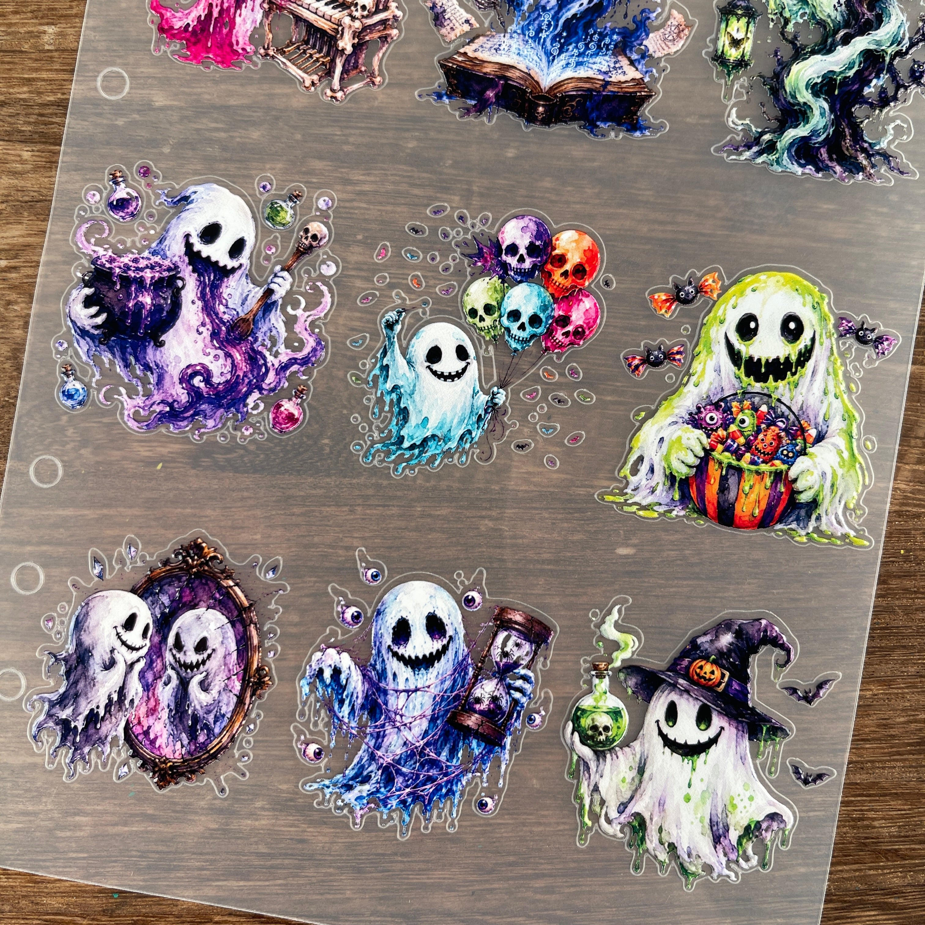 3D Halloween Ghosts PET Sticker 1 Pcs
