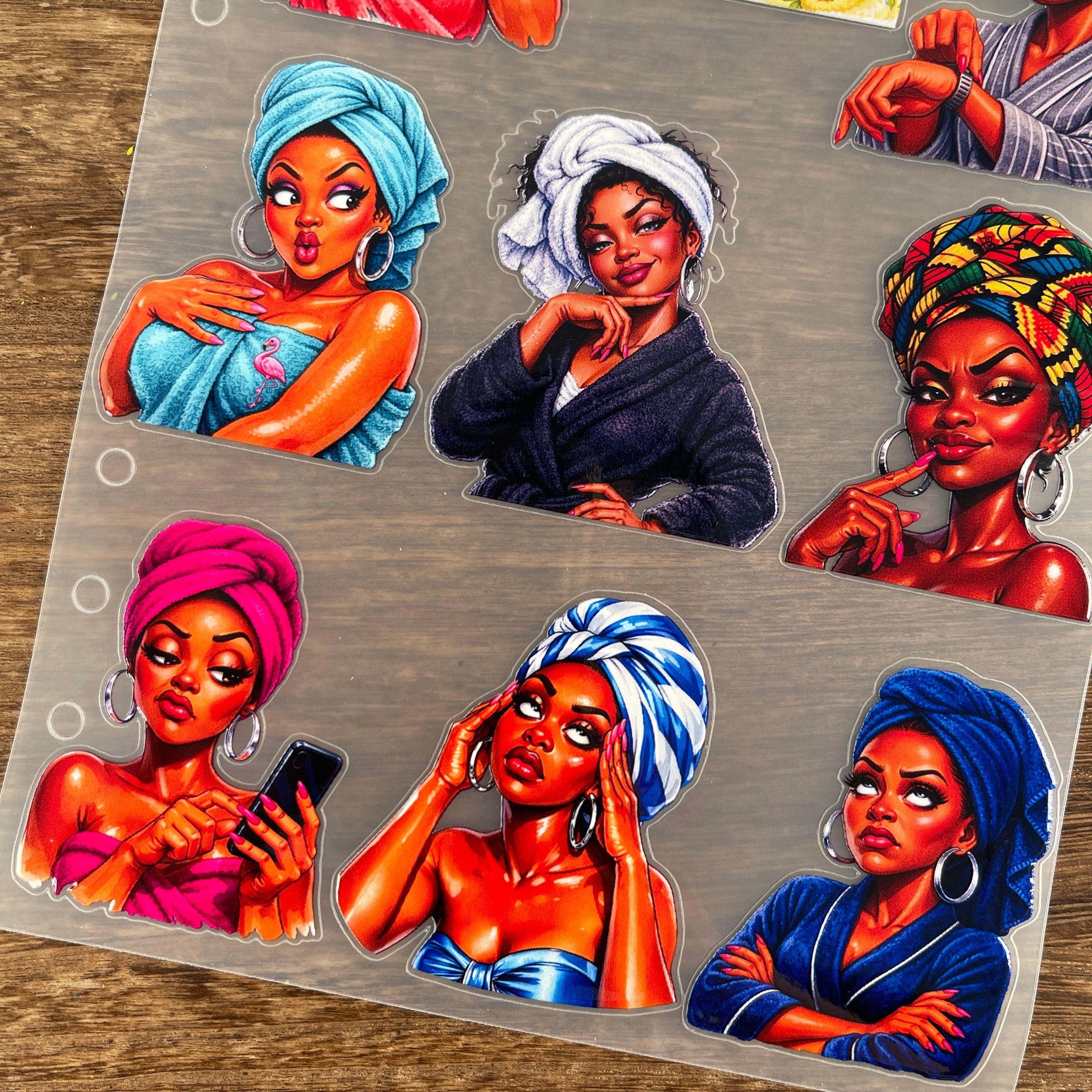 3D Bathing Girl PET Sticker 1 Pcs