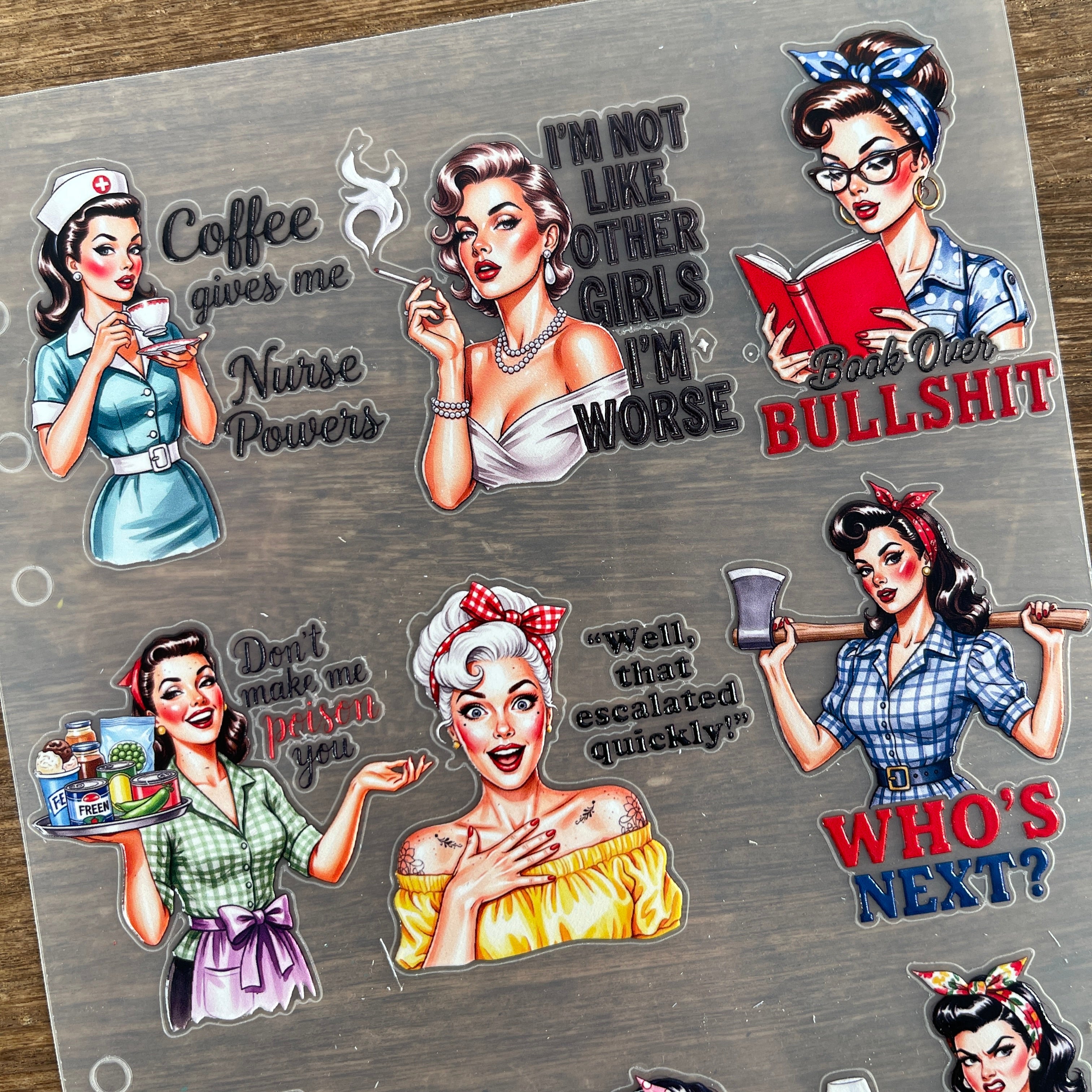 3D Housewife (B) PET Sticker 1 Pcs