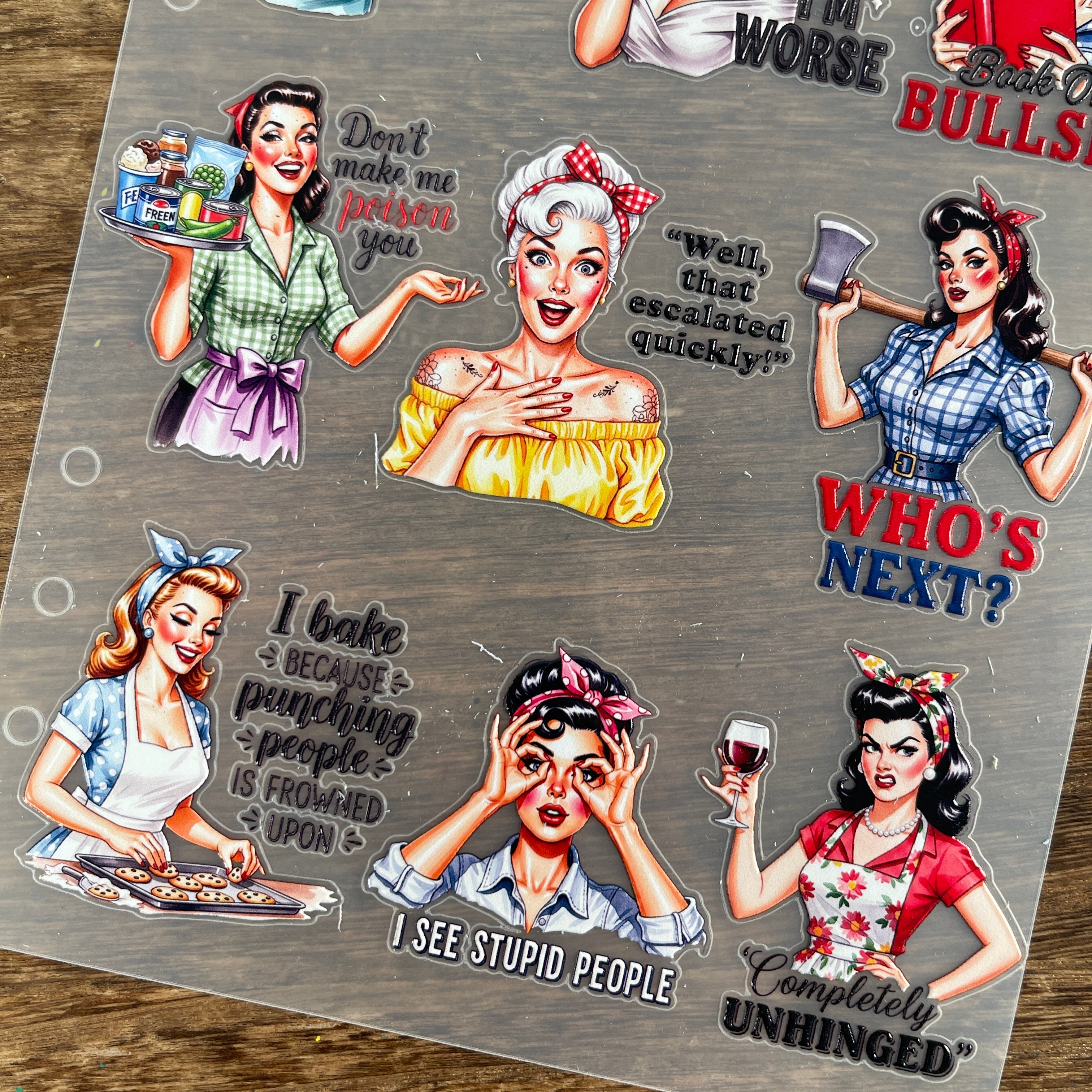 3D Housewife (B) PET Sticker 1 Pcs