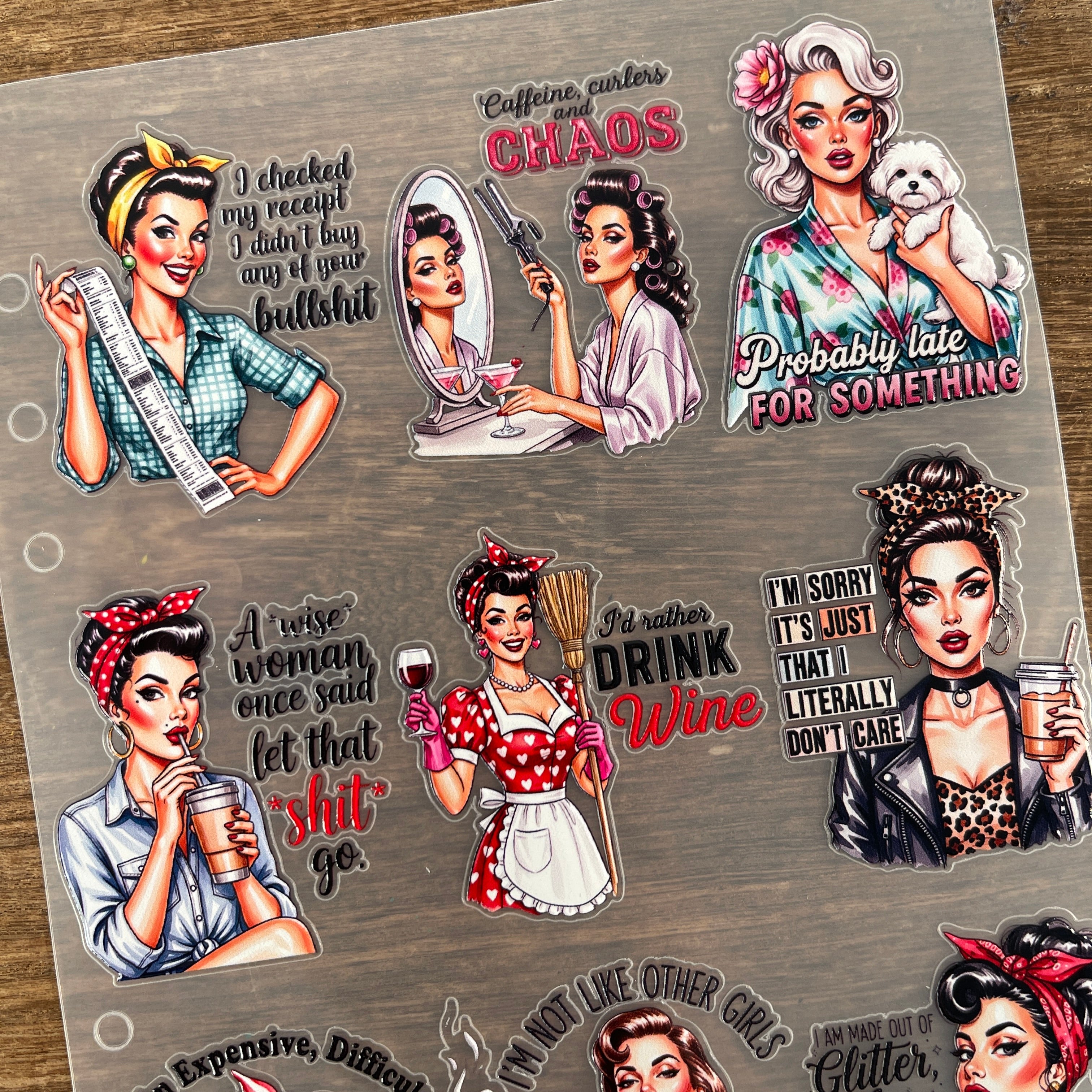 3D Housewife (A) PET Sticker 1 Pcs