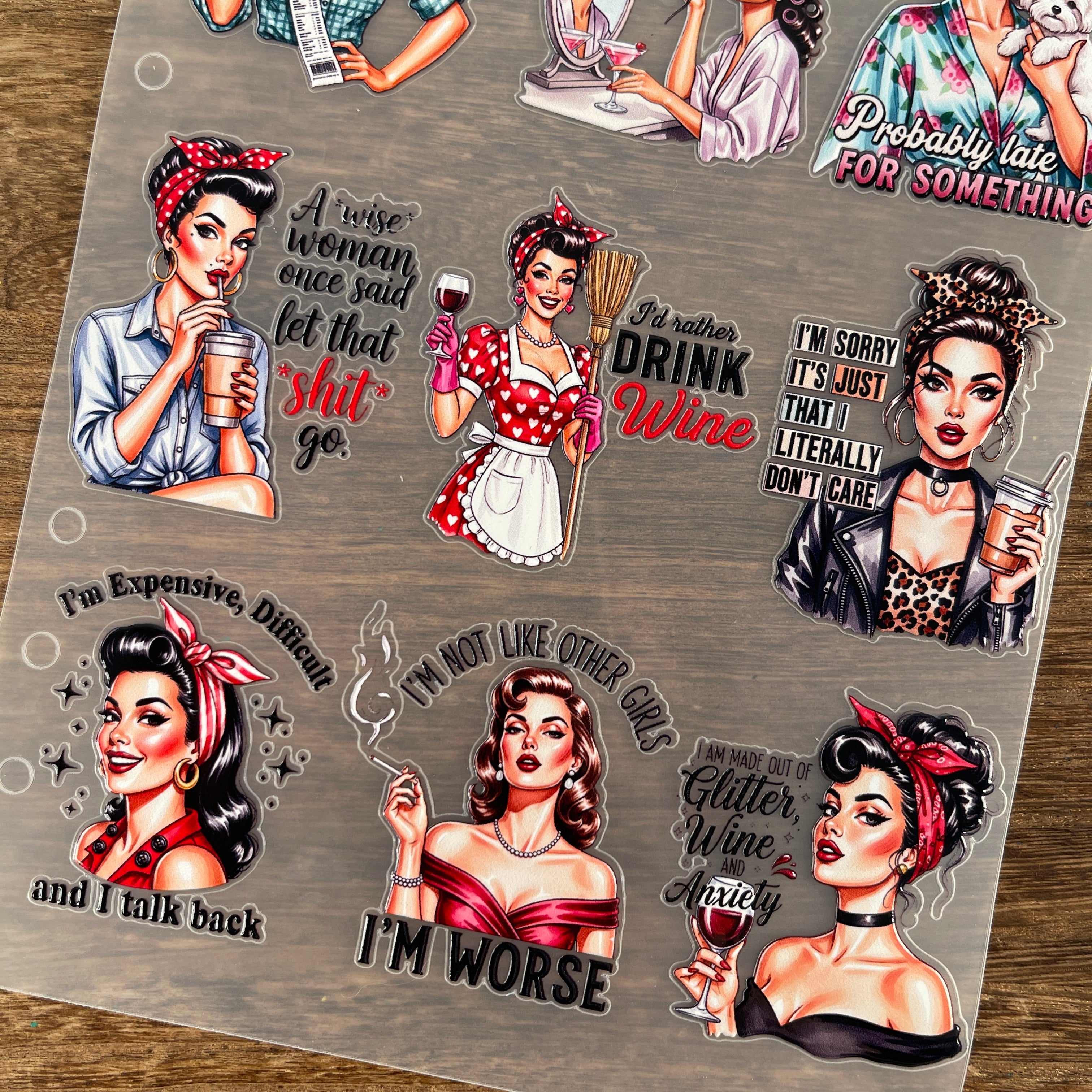 3D Housewife (A) PET Sticker 1 Pcs