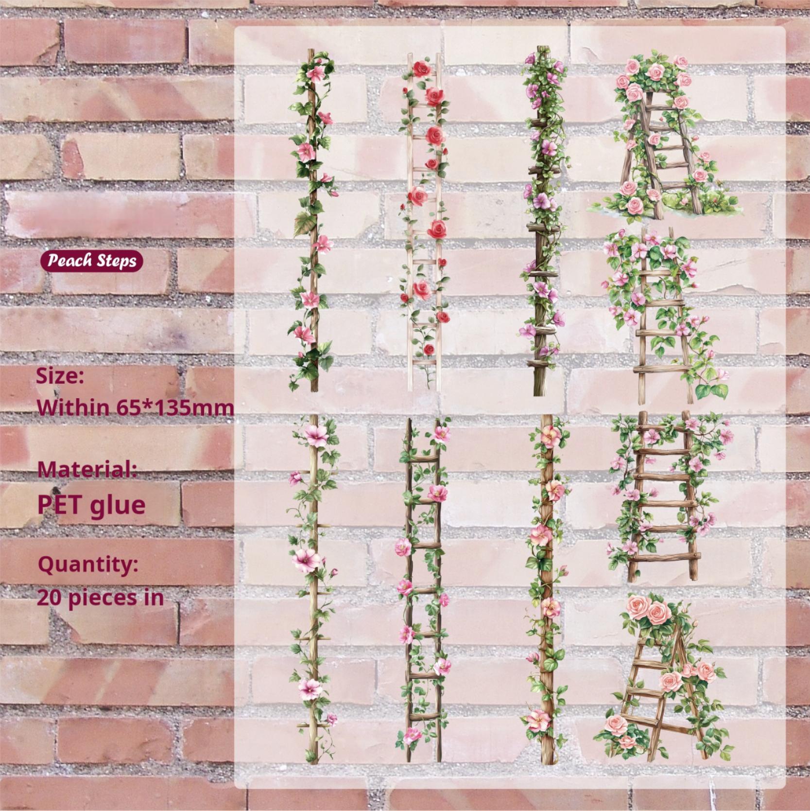 0611 Flower ladder PET sticker -20Pcs each pack