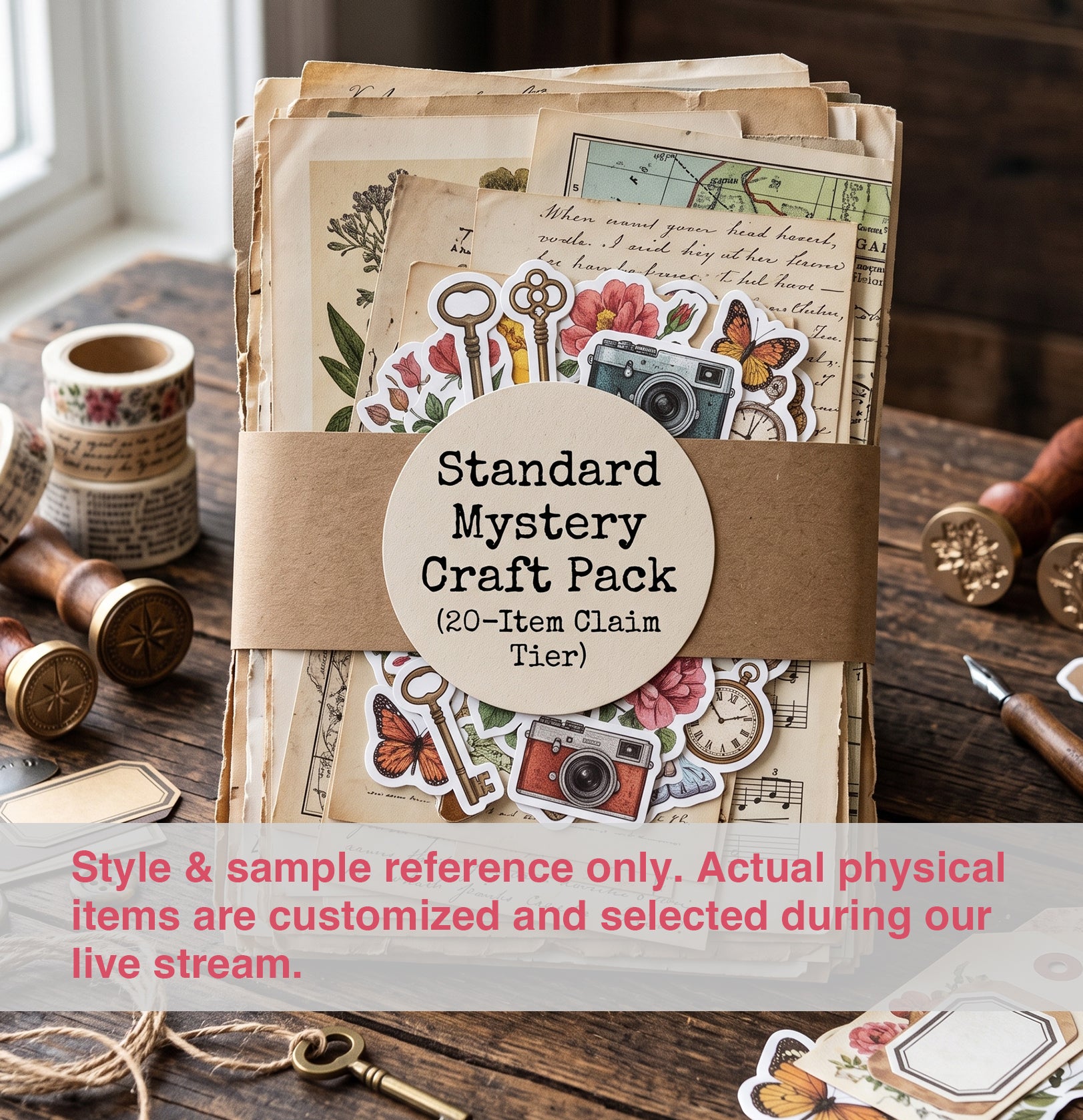 Vintage Scrapbook Paper Pack (Live Claim)