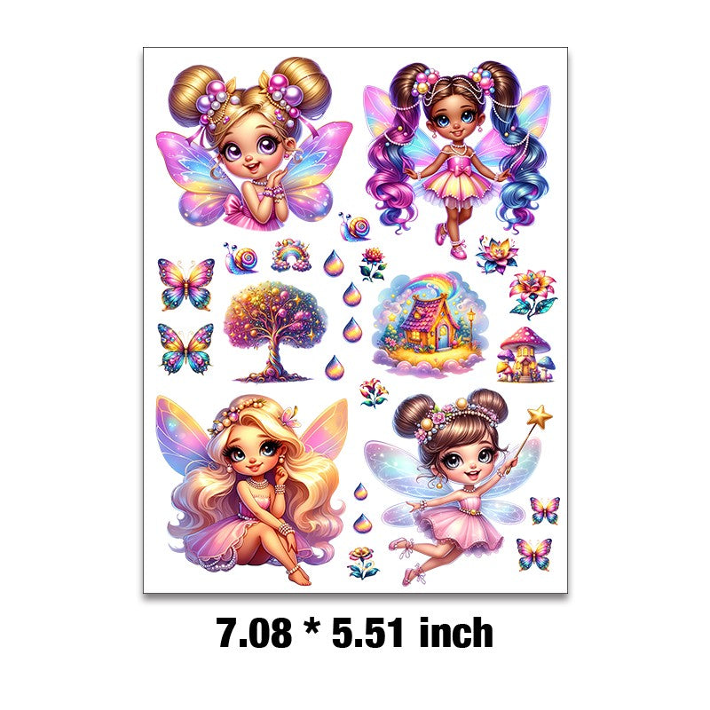E-23- Magic fairy Embossed sticker 1 Pcs