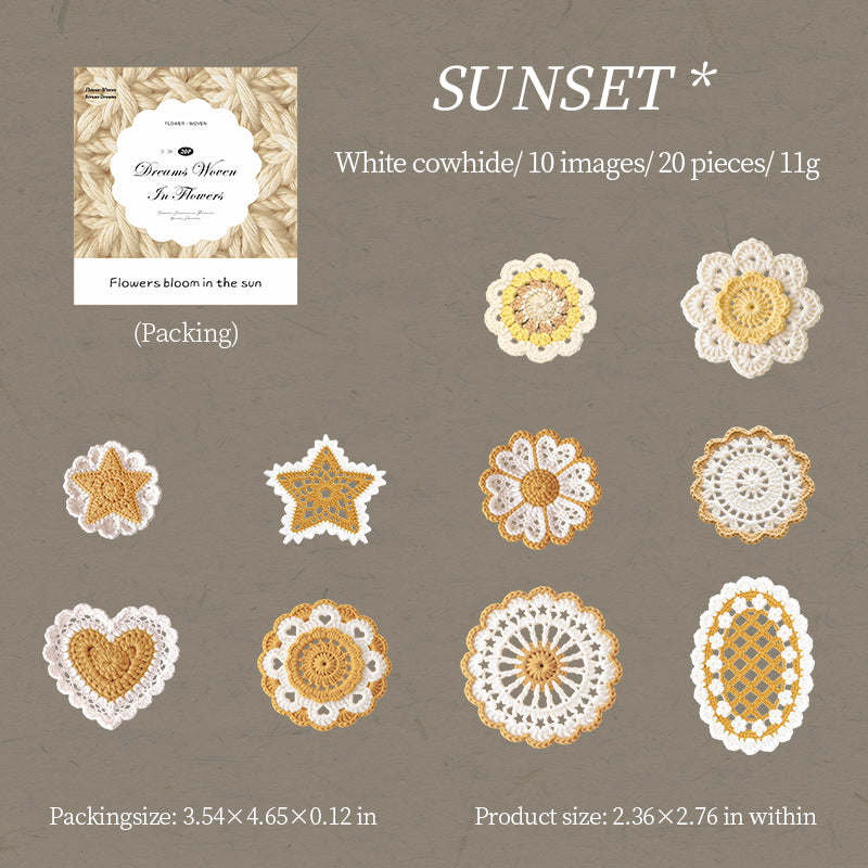 260413 Dream Woven in Flower die cut paper -20Pcs each pack
