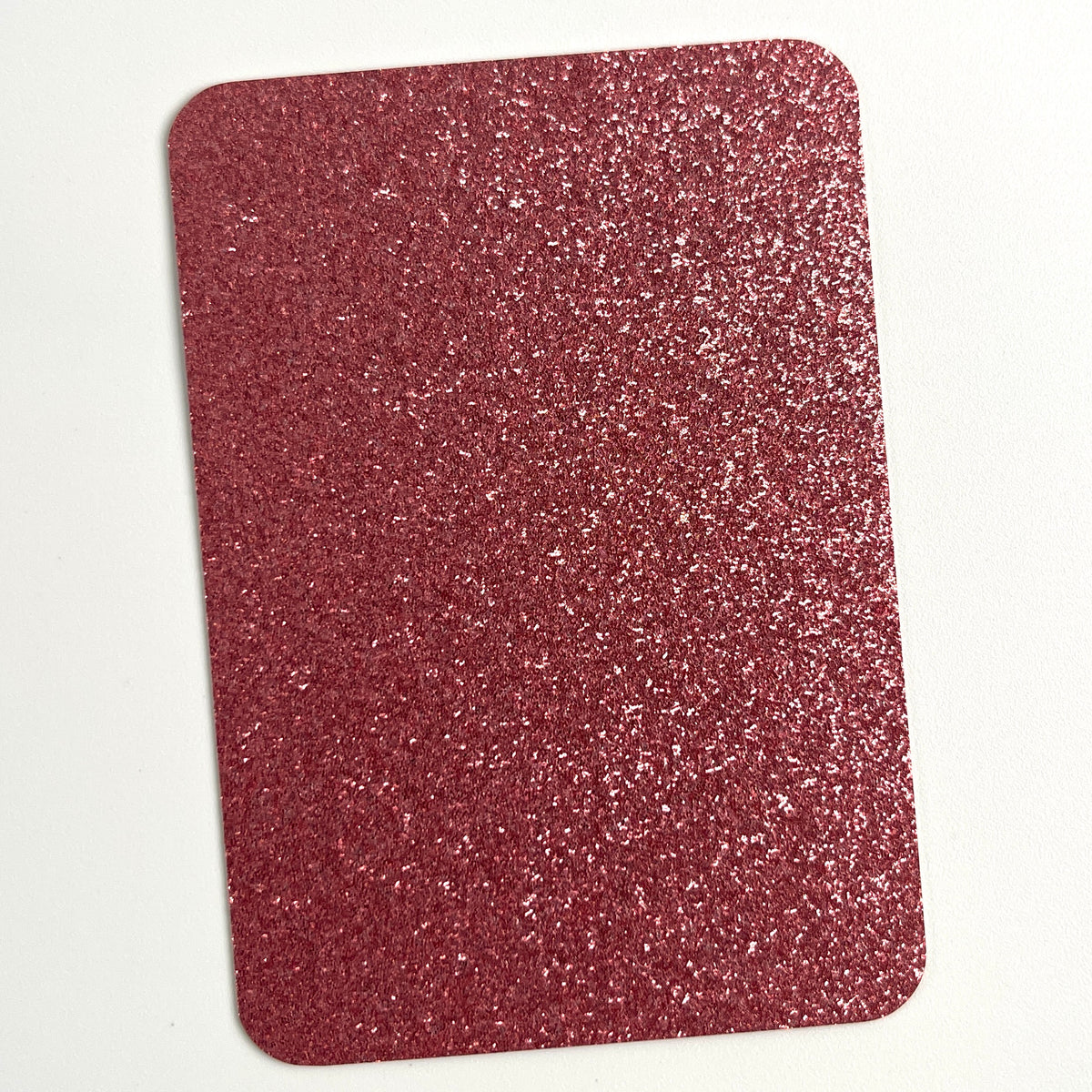 Rose Copper glitter ATC blank – 2.5x3.5 inch pre-cut artist trading card with rounded corners