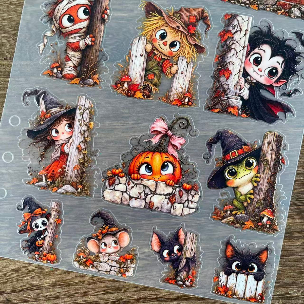 3D Cute Halloween PET Sticker 1 Pcs