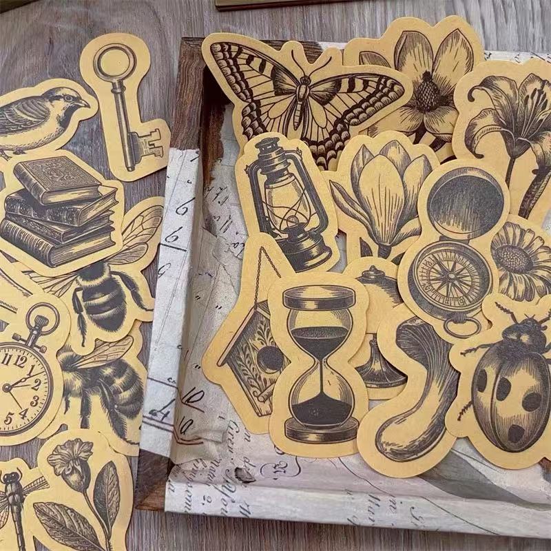 Vintage Solid Stickers -22Pcs each pack