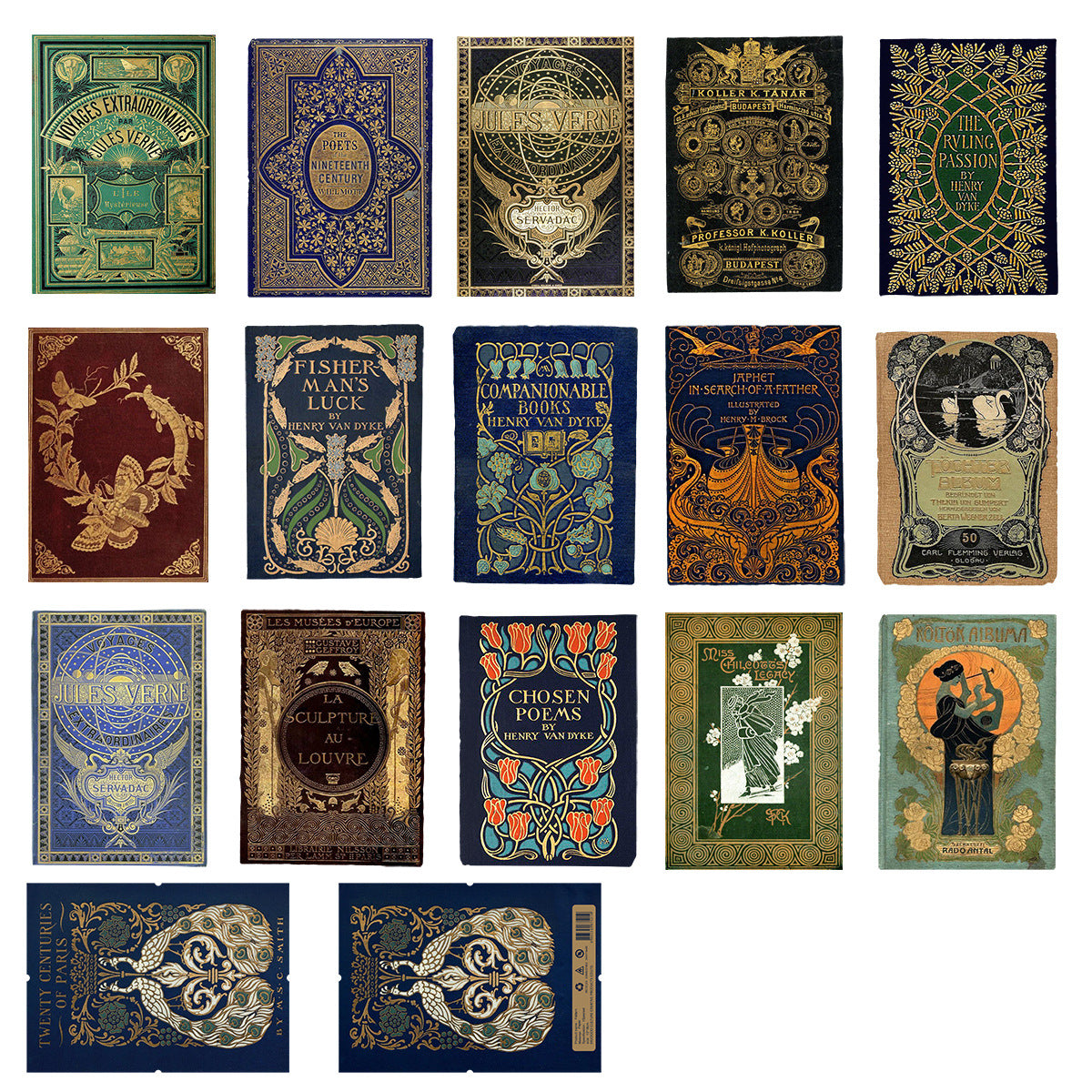 Vintage Distressed Material Paper -15Pcs each pack