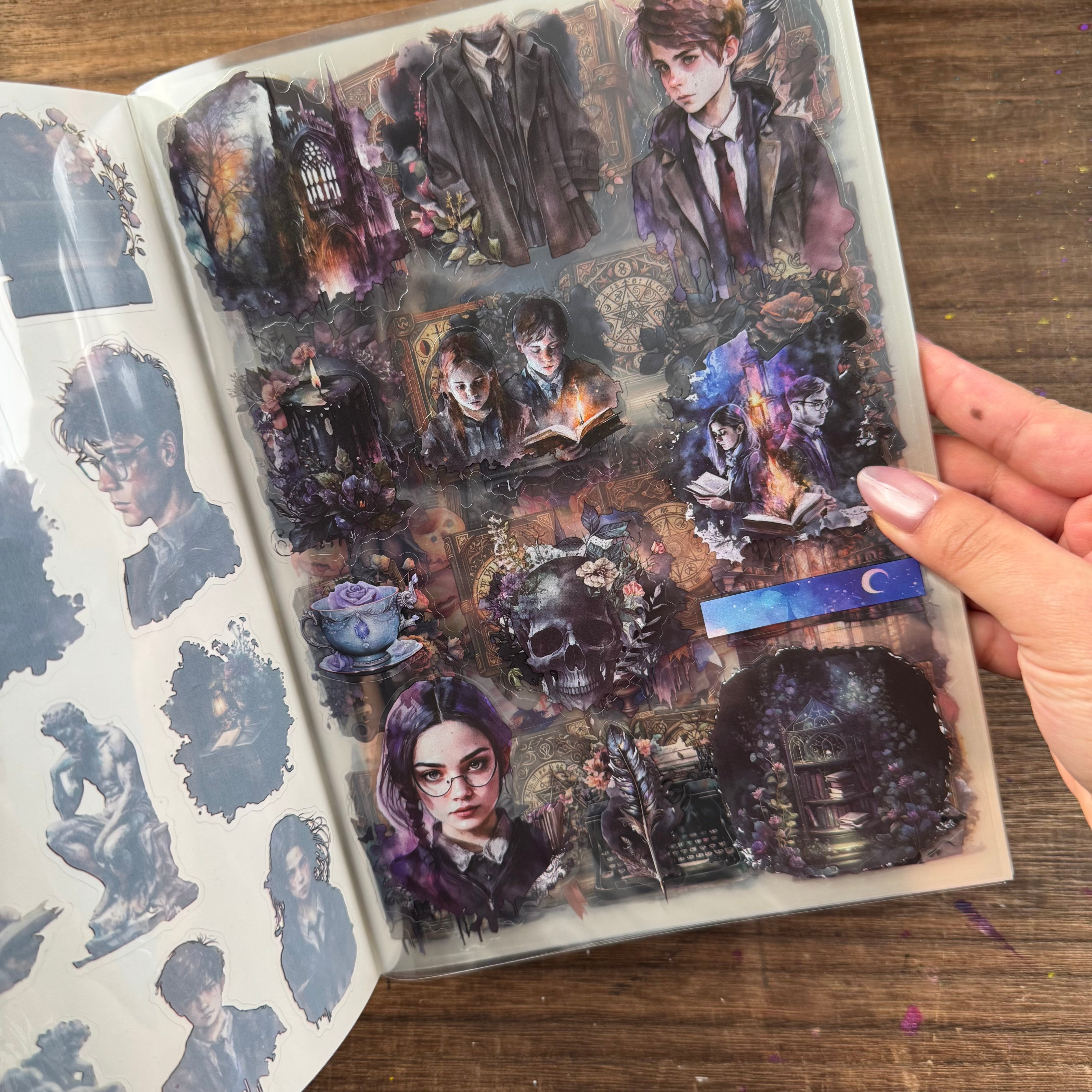 Academy sticker book PET+washi