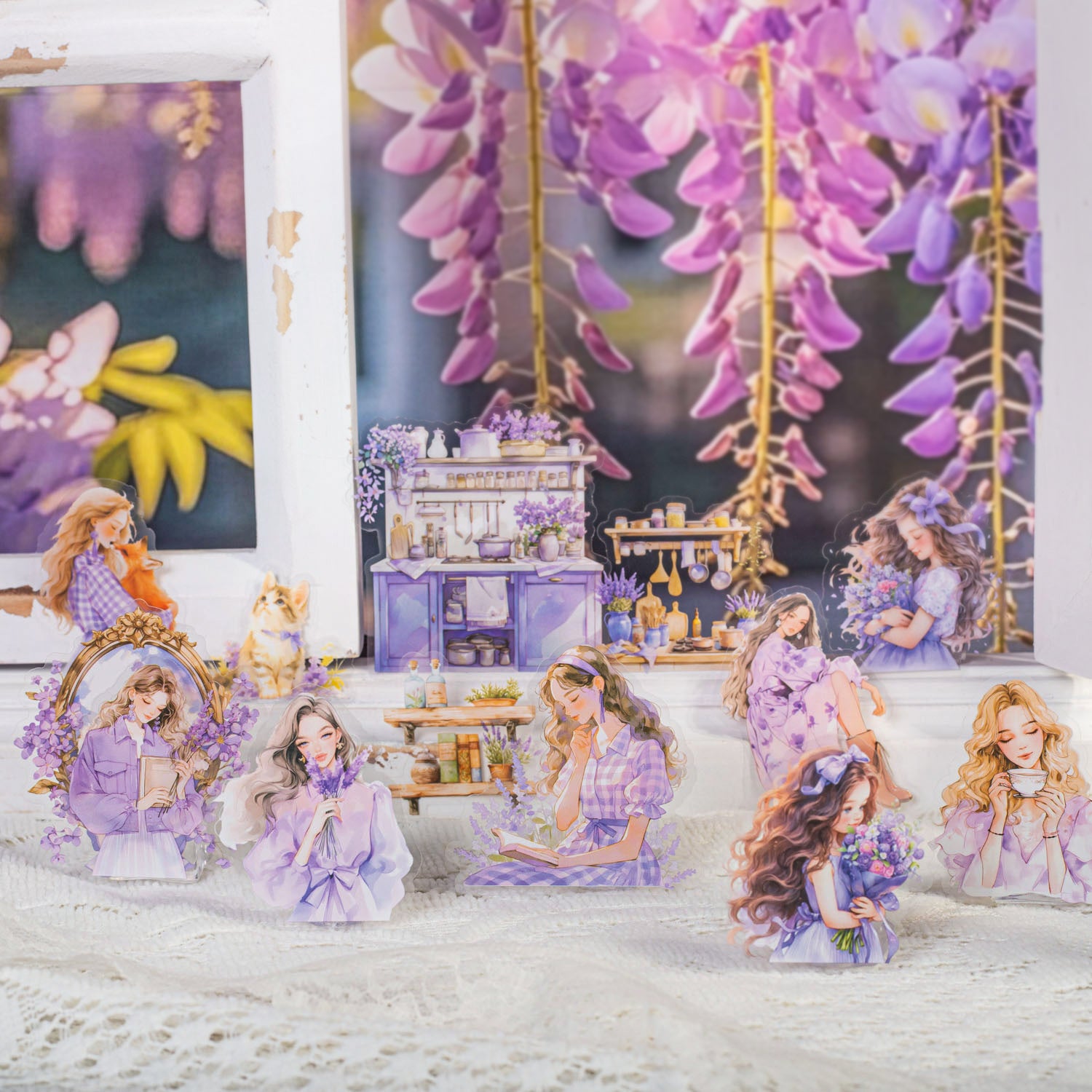 0314 Violet Garden Series Sticker -20Pcs each pack